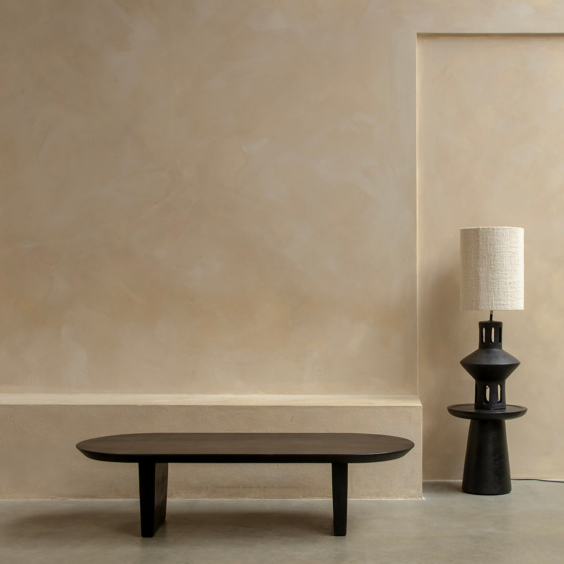 Mesa auxiliar Nero Dusk Raw Materials