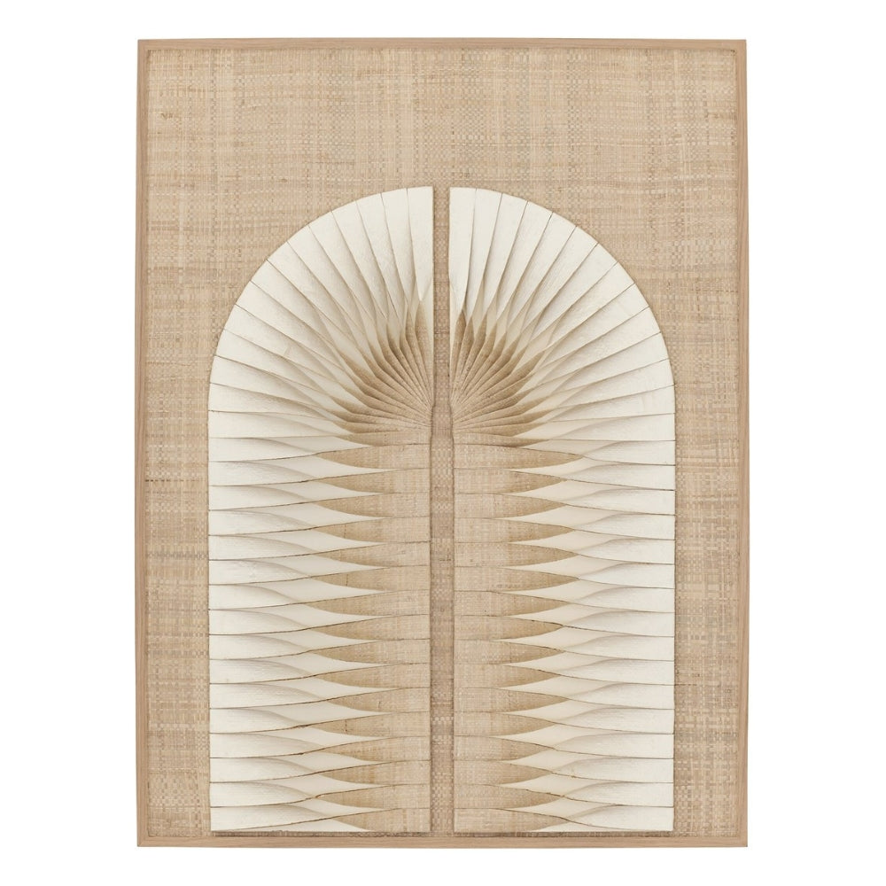 MUST Living Panel de pared Bow Eco Art Palma tejida