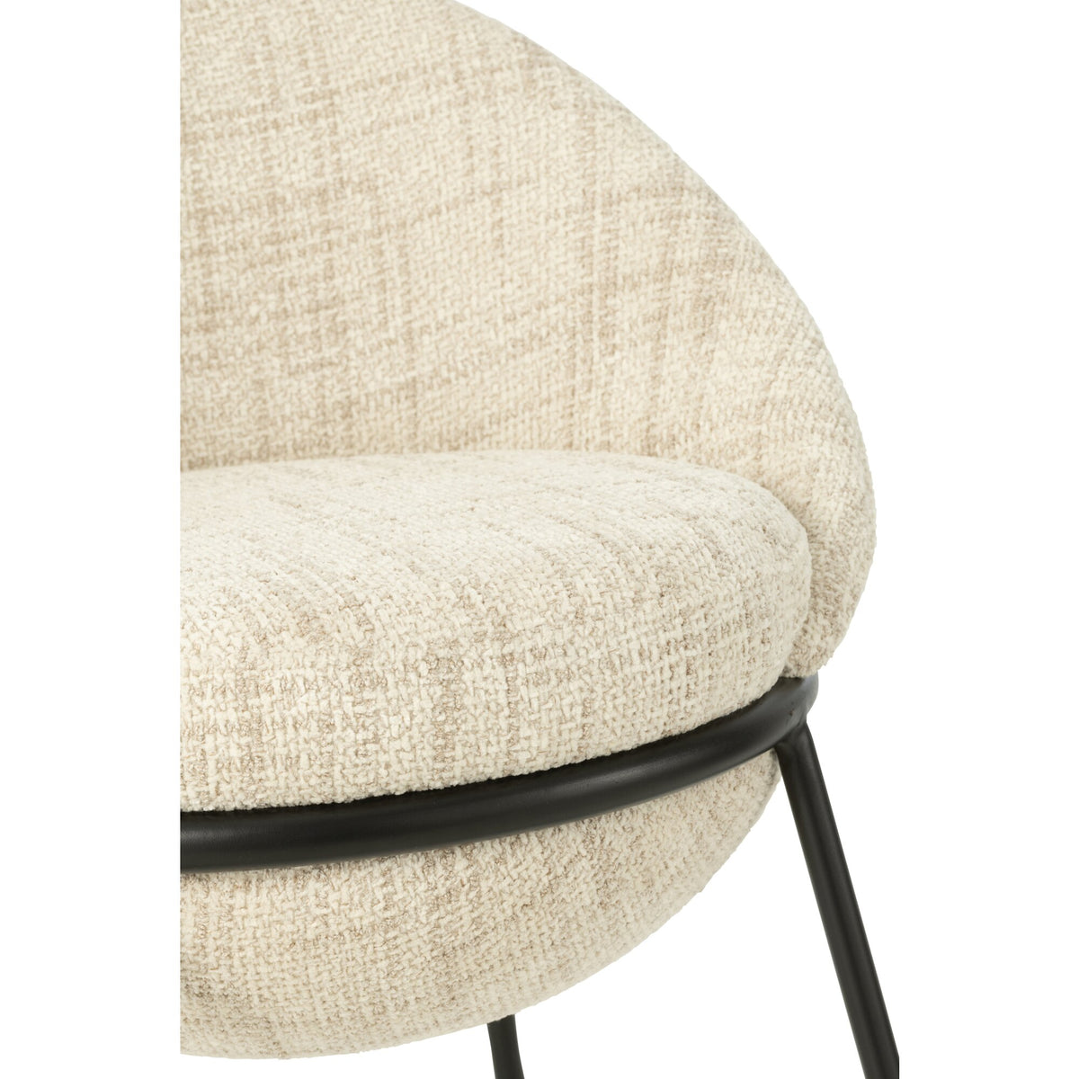 Taburete de bar de hierro beige/negro - J-Line