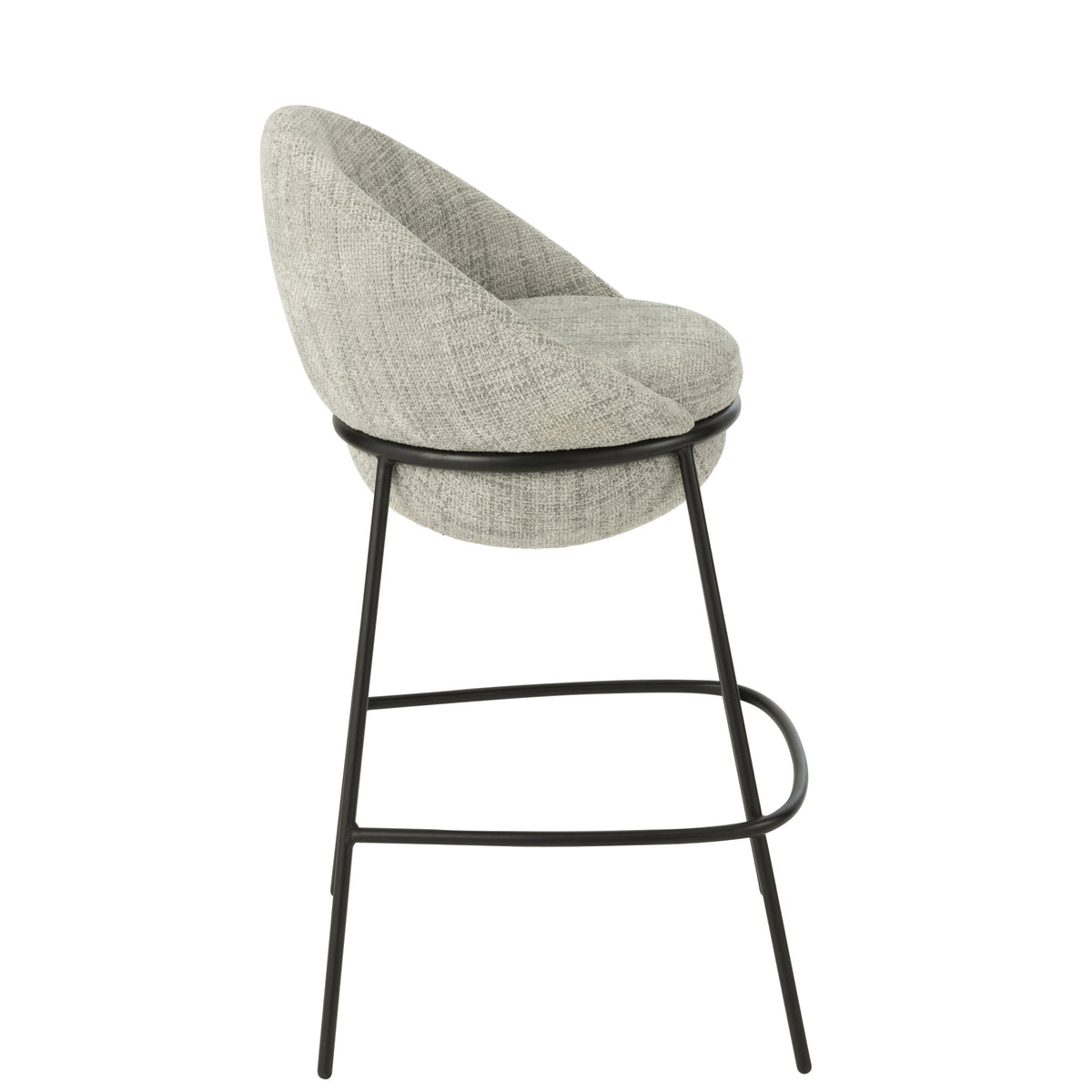 Taburete de bar de hierro gris/negro - J-Line