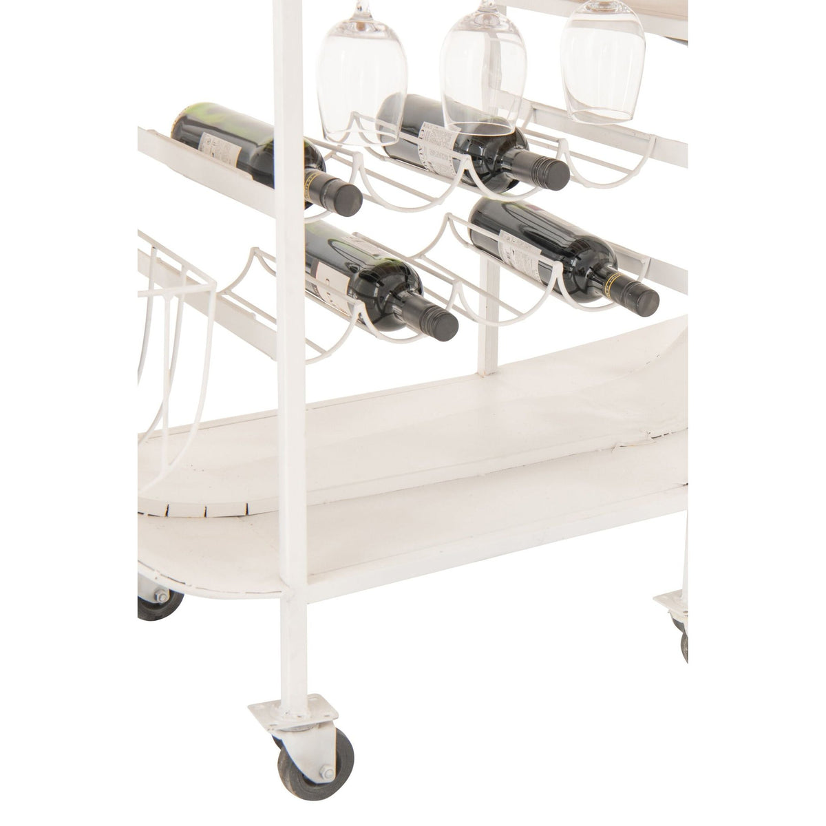 Mueble de bar Retro Scooter Rayado Hierro Azul/Blanco J-Line