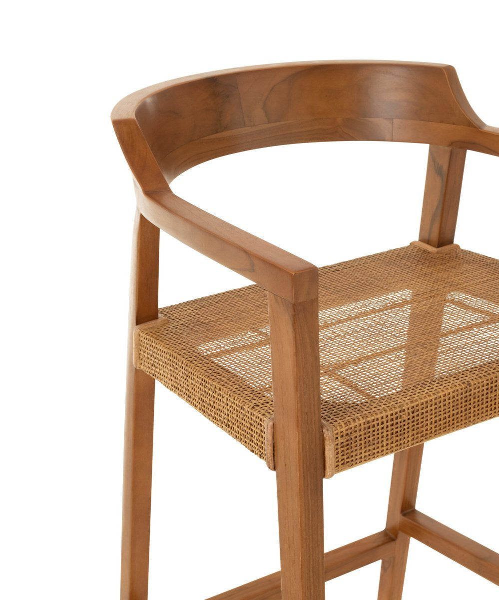 Taburete de bar Emma Madera de teca Marrón J-Line