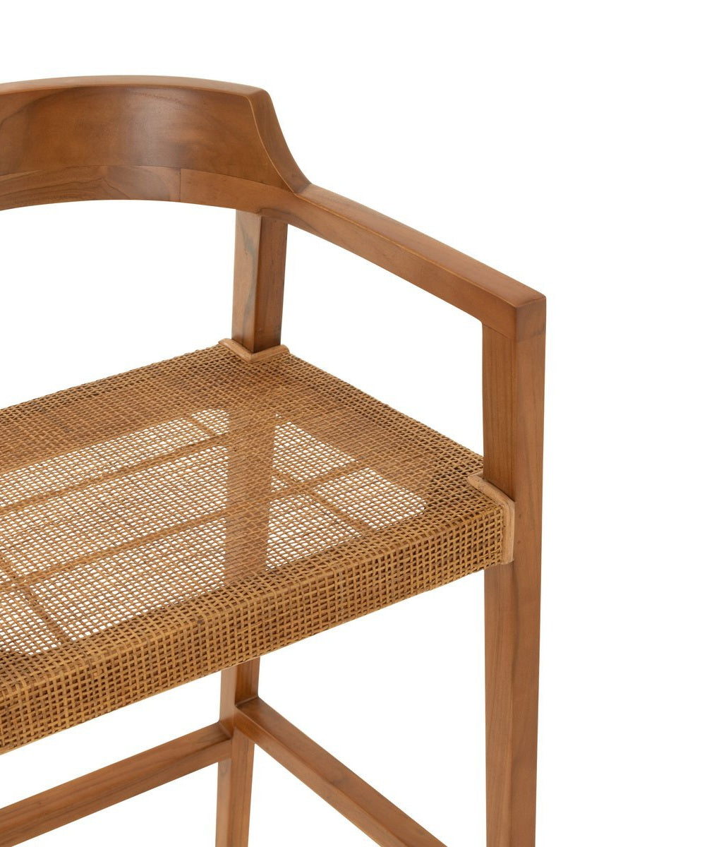 Taburete de bar Emma Madera de teca Marrón J-Line