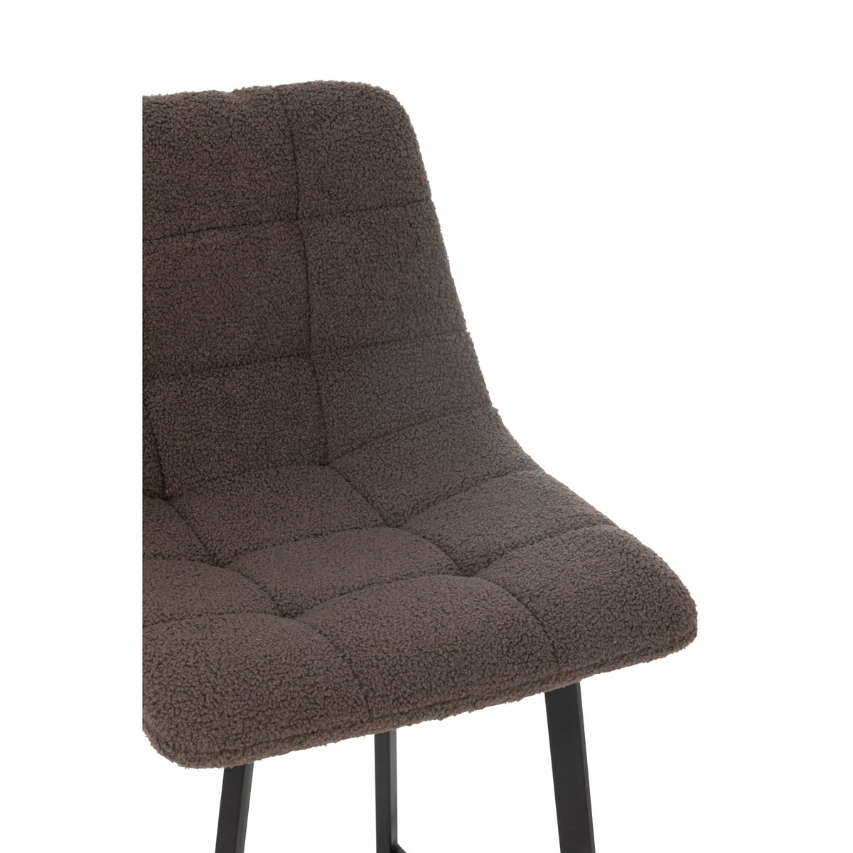 Taburete de bar Kent Metal/Poliéster Marrón J-Line