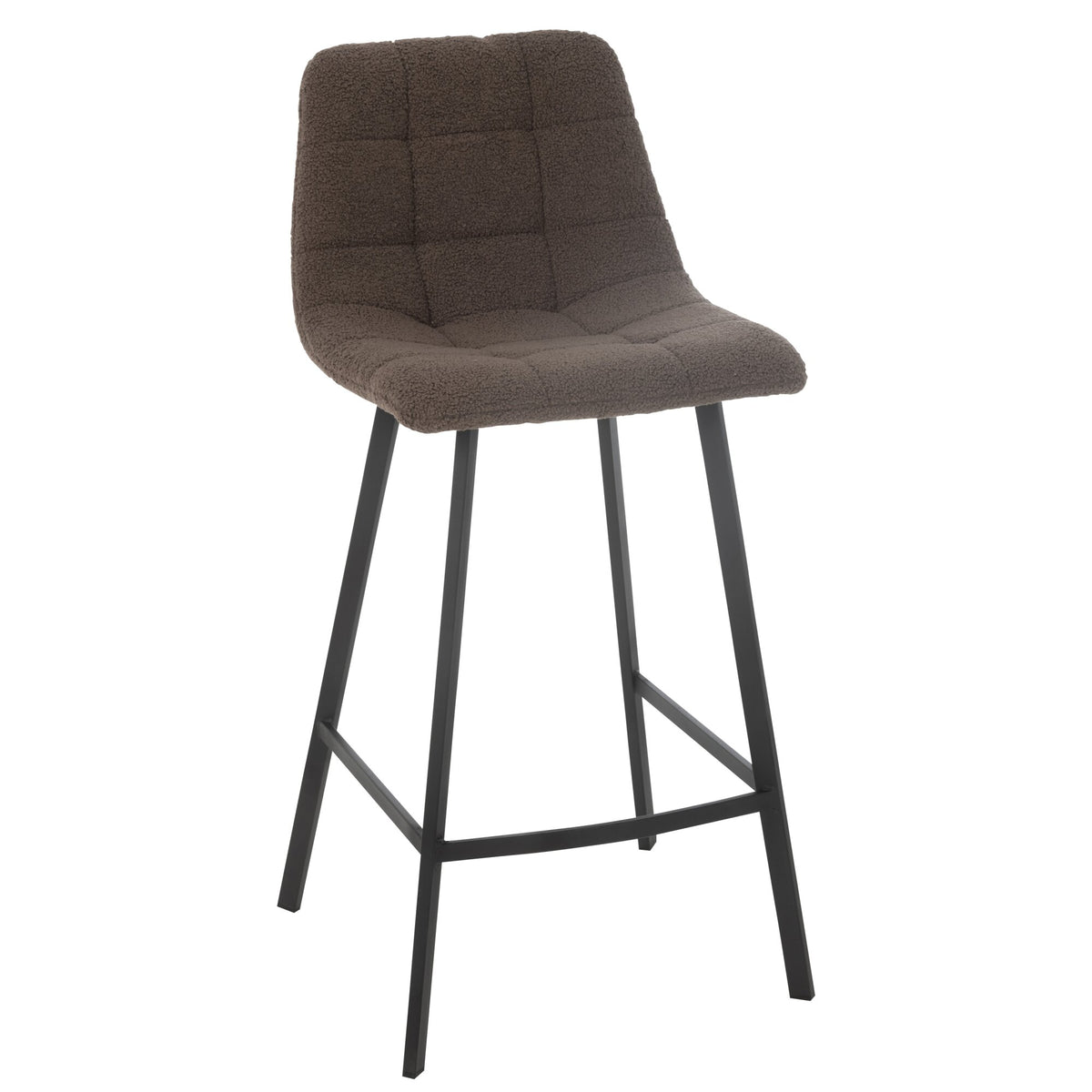 Taburete de bar Kent Metal/Poliéster Marrón J-Line