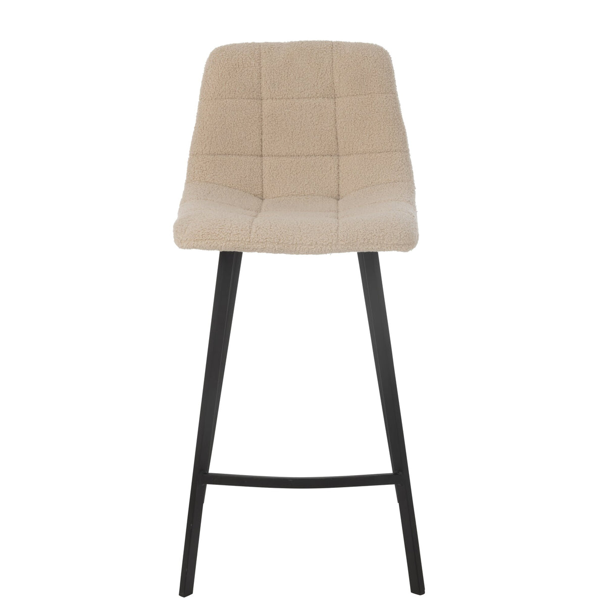 Taburete de bar Kent Metal/Poliéster Blanco J-Line