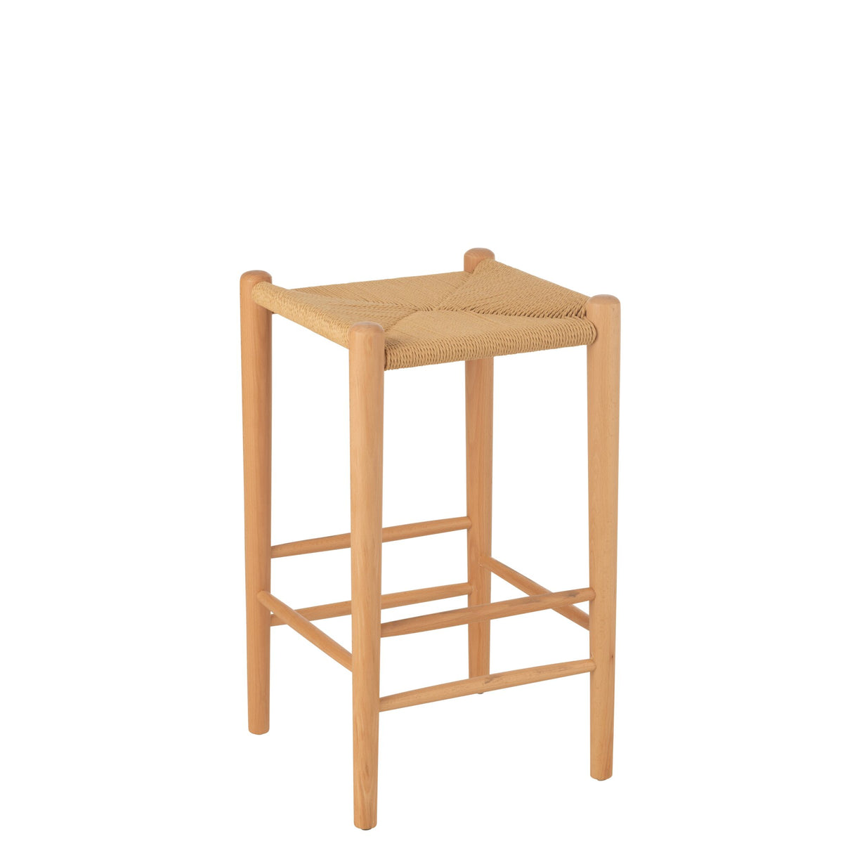 Taburete de bar Oriental Madera de fresno/Cuerda natural J-Line
