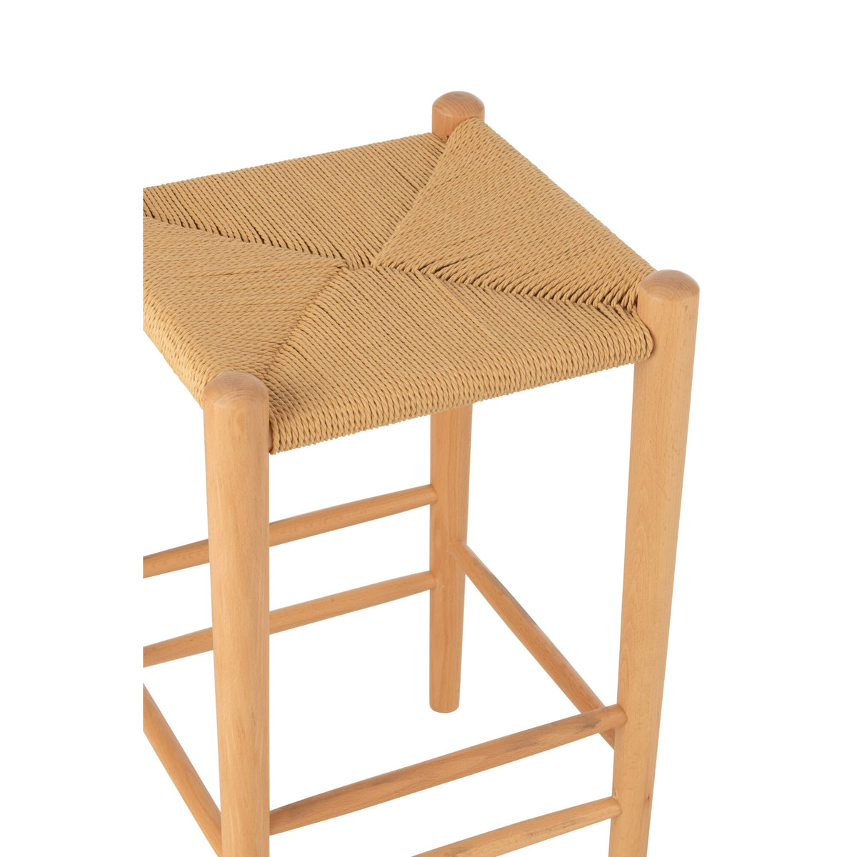 Taburete de bar Oriental Madera de fresno/Cuerda natural J-Line