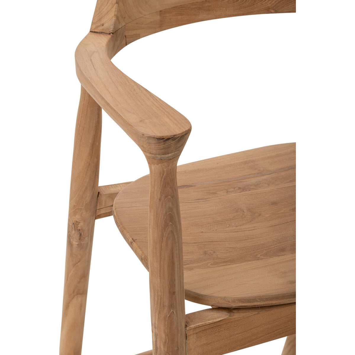 Taburete de bar de madera de teca natural J-Line