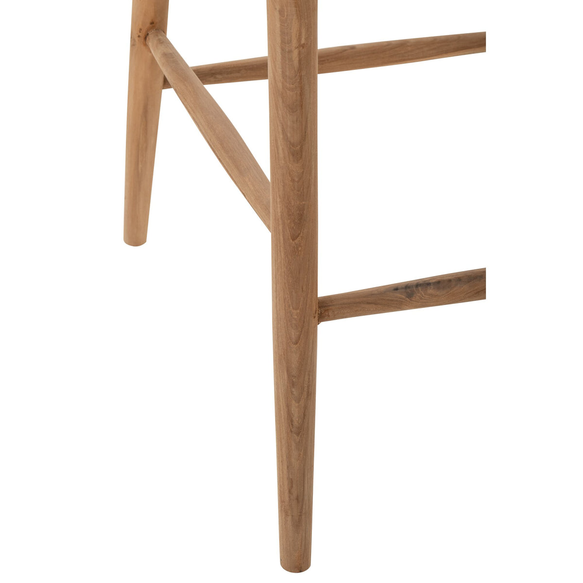 Taburete de bar de madera de teca natural J-Line