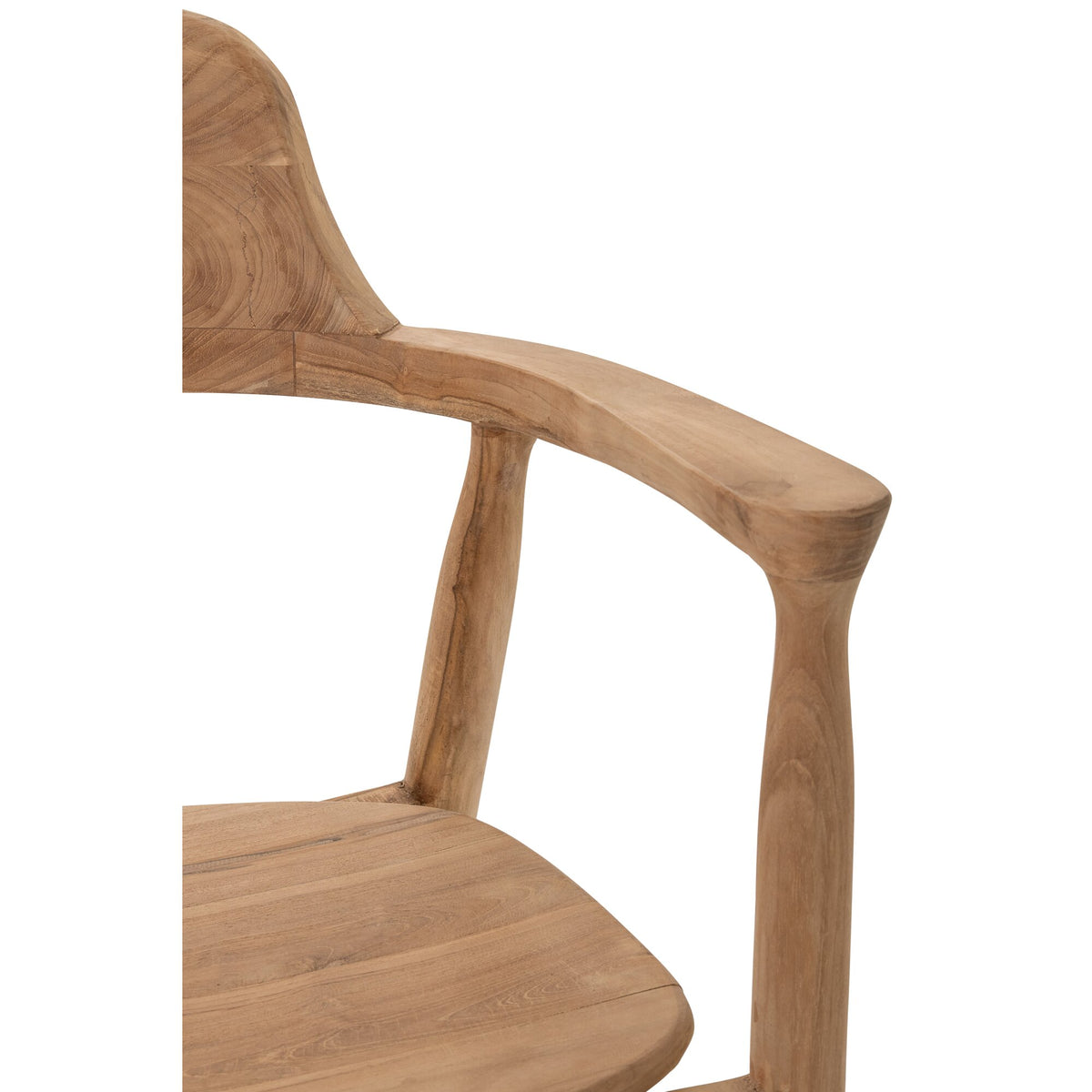 Taburete de bar de madera de teca natural J-Line