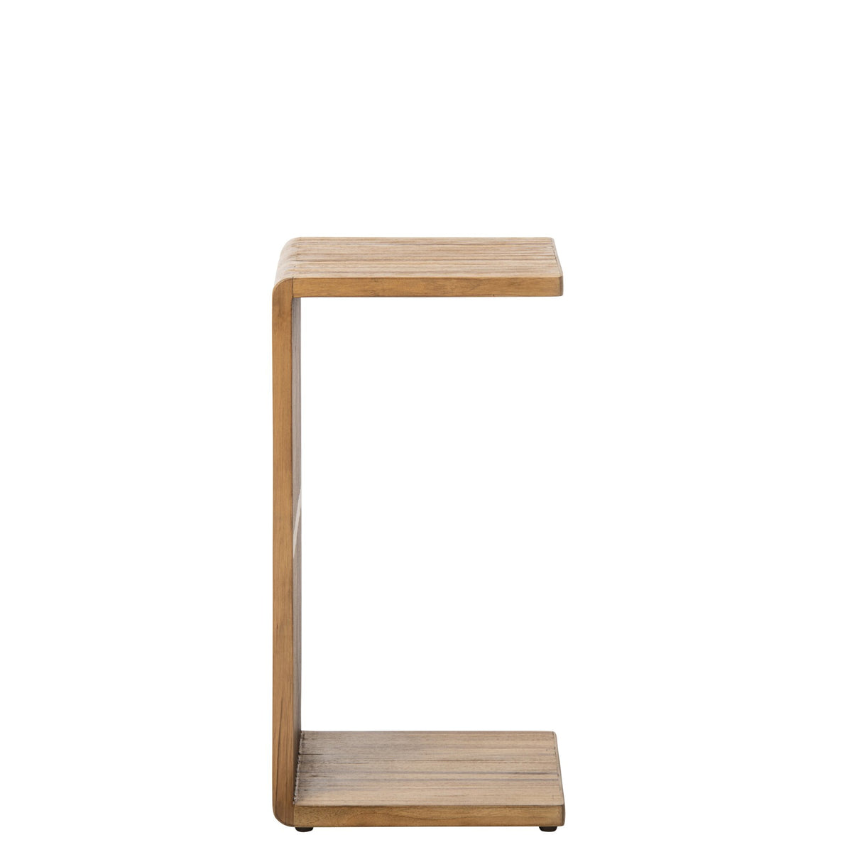 Mesa auxiliar de listones de madera reciclada natural J-Line