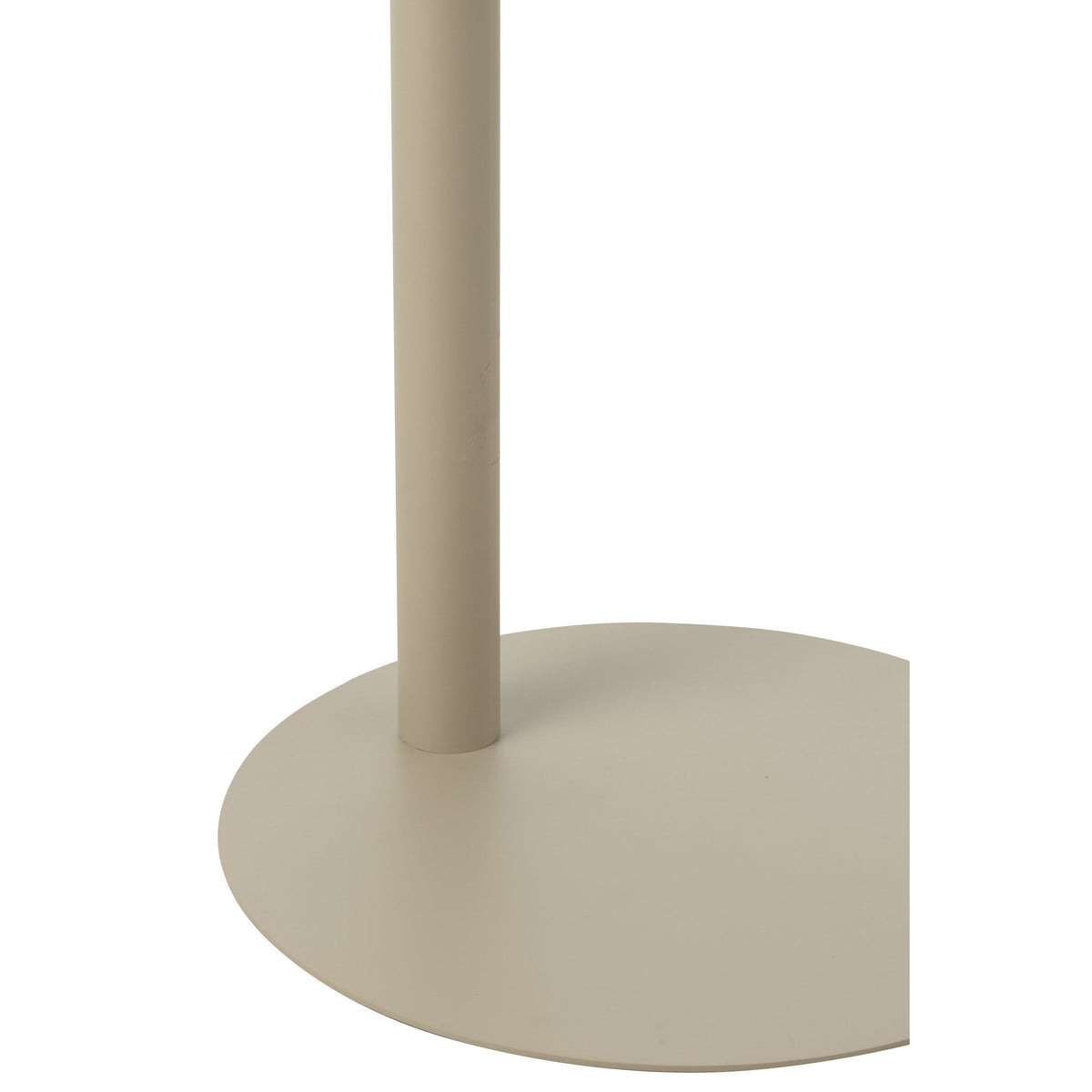 Mesa auxiliar redonda de metal beige J-Line