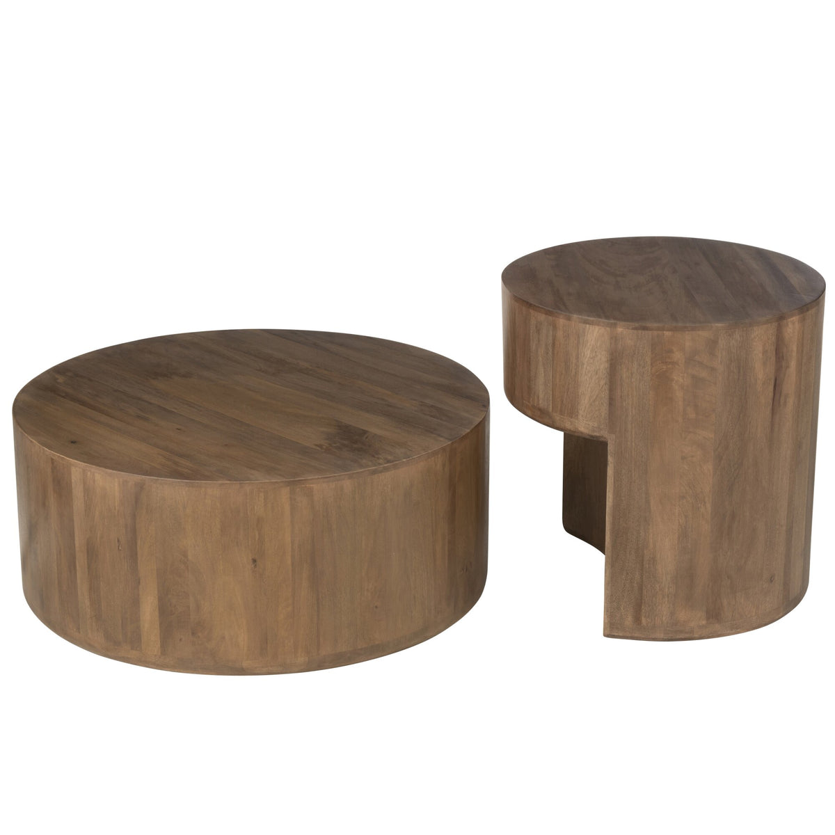 Mesas auxiliares Toge Madera de mango Marrón Set de 2 J-Line