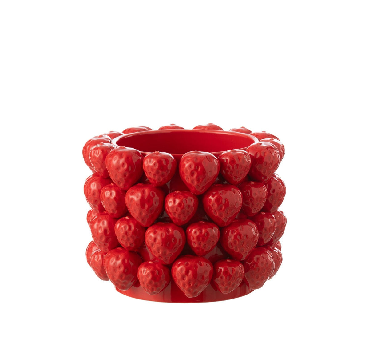 Maceta Fresas Cerámica Roja Grande J-Line