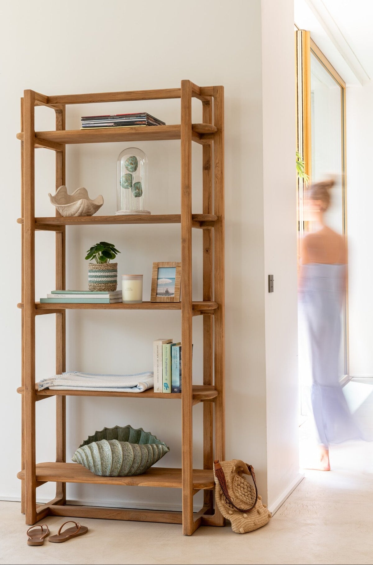 Librería Cakra Madera Reciclada Natural J-Line