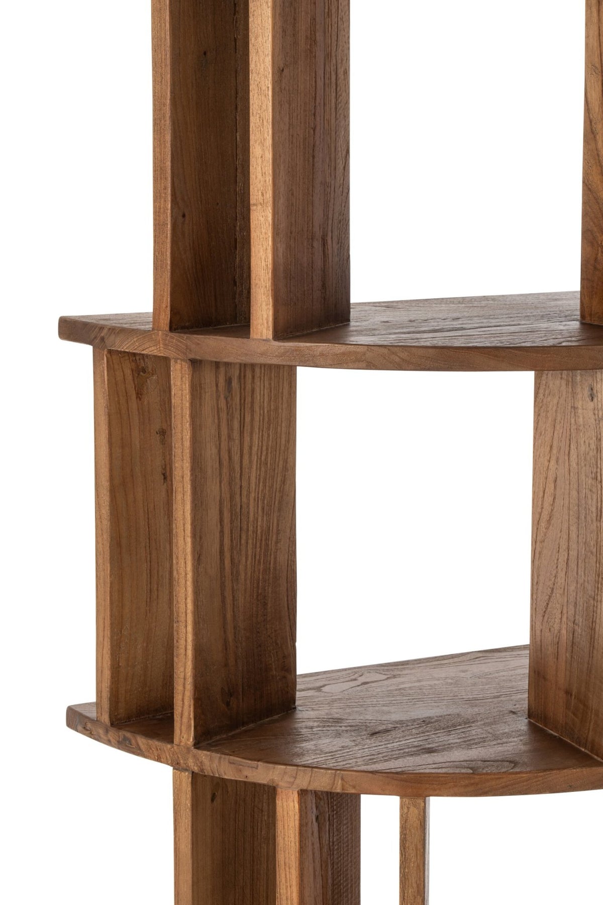 Librería semicircular Mindi de madera natural J-Line
