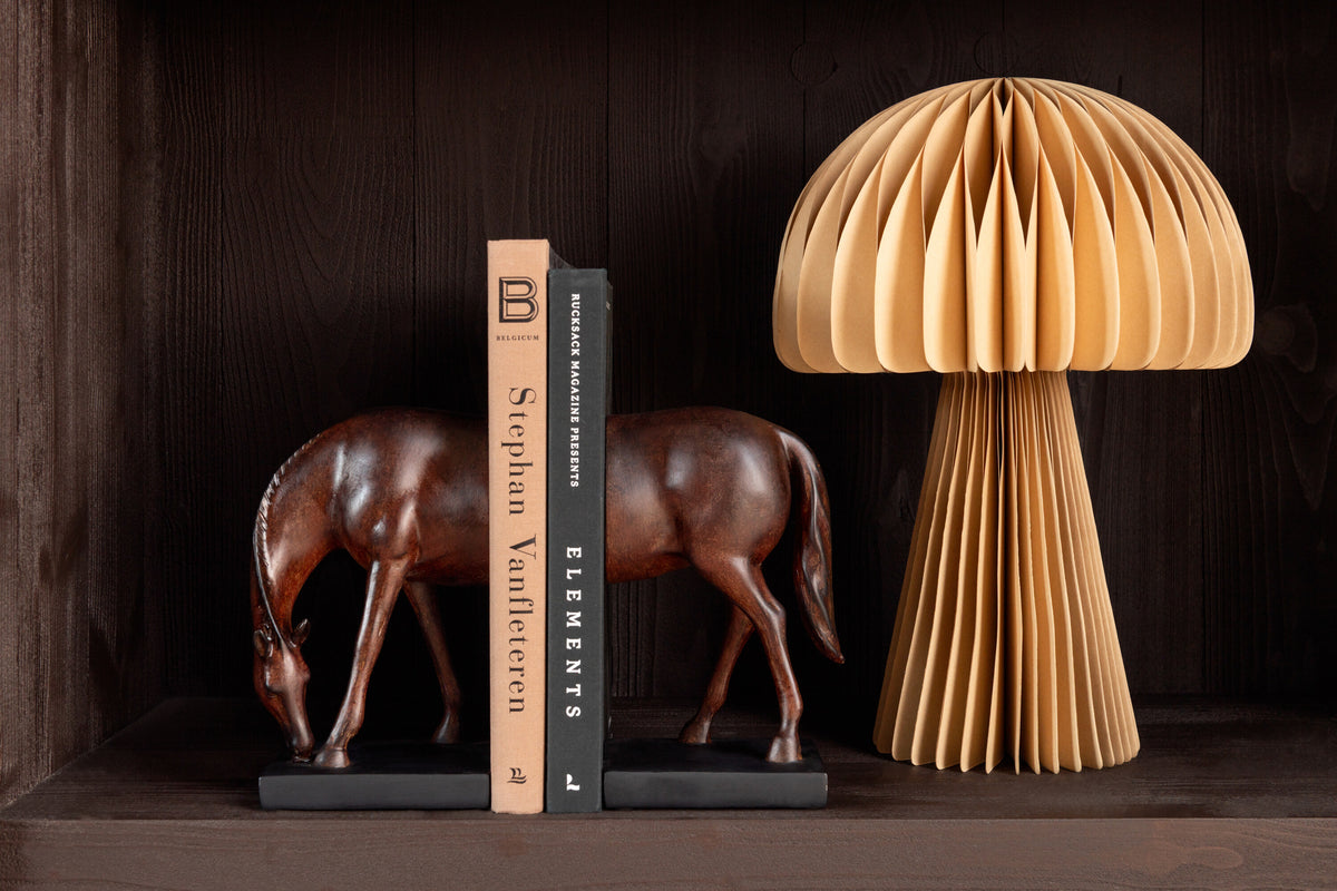 Boekensteun Paard Polyresin Donkerbruin - Boekensteun - J-Line - livinglovely.nl