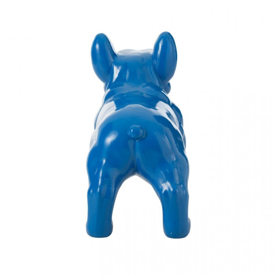 Bulldog Blauw L88cmxB38cmxH63 J-Line - Beeld - J-Line - livinglovely.nl