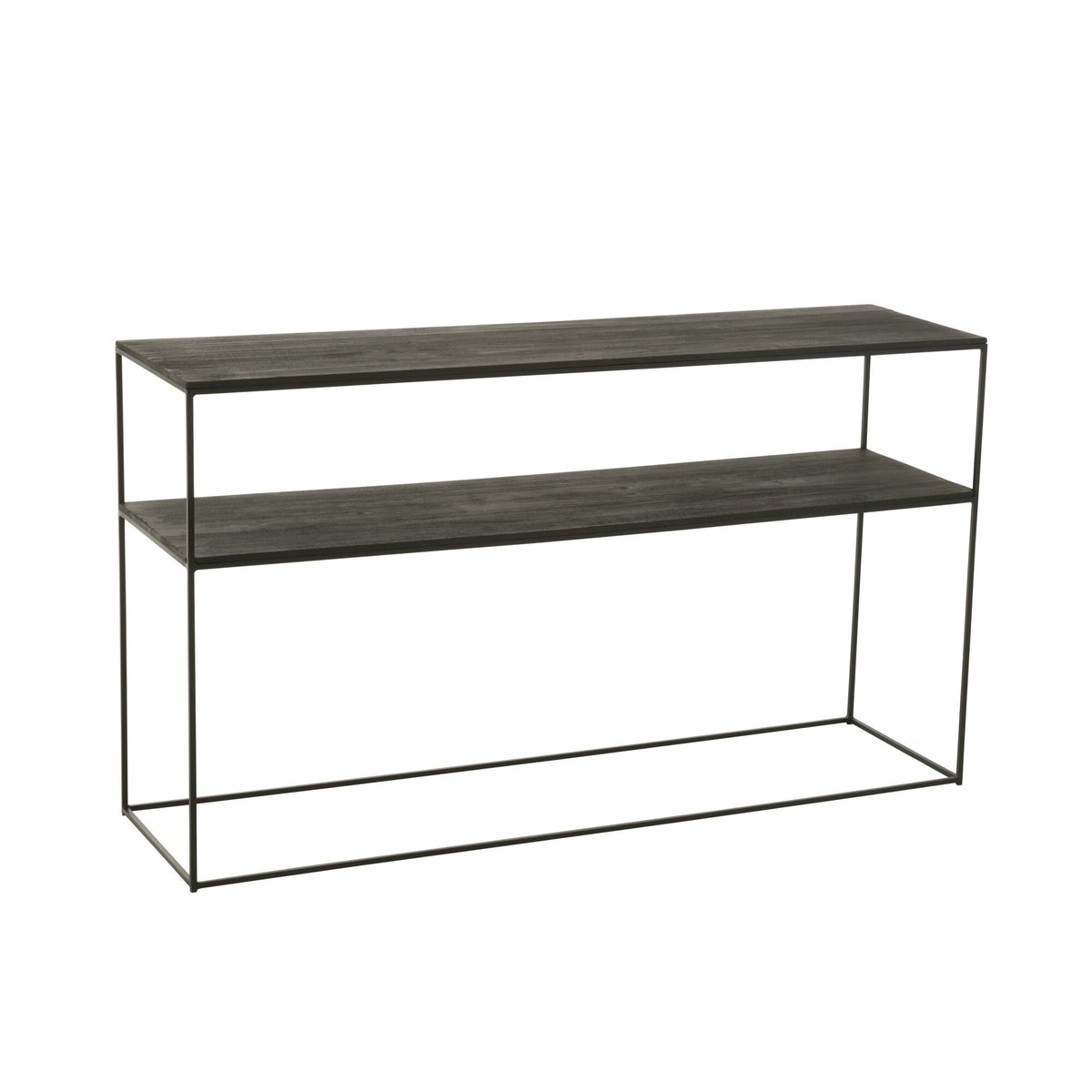 Consola rectangular de madera reciclada/metal negro J-Line