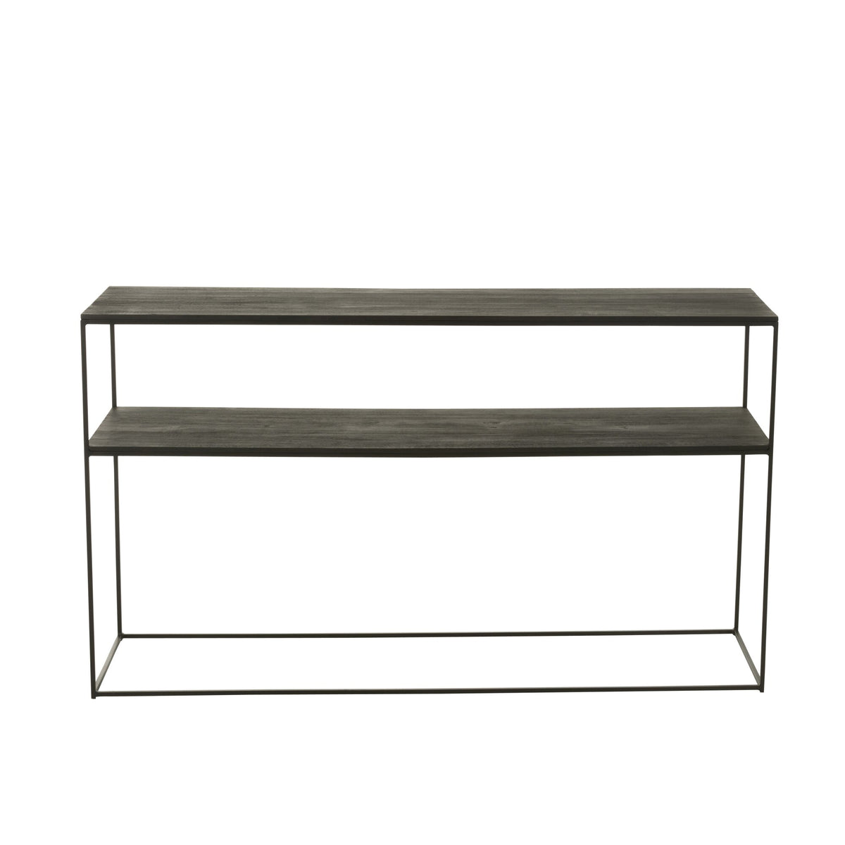 Consola rectangular de madera reciclada/metal negro J-Line