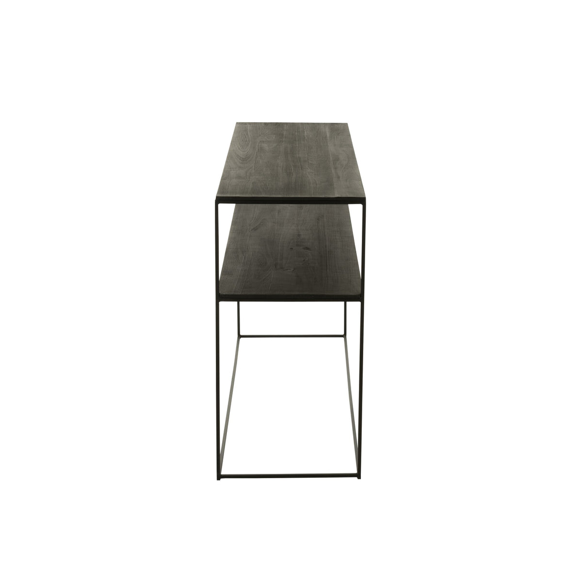 Consola rectangular de madera reciclada/metal negro J-Line