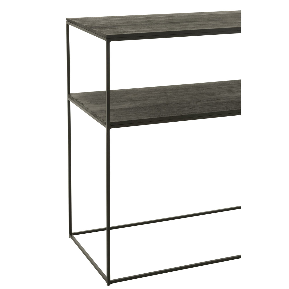 Consola rectangular de madera reciclada/metal negro J-Line