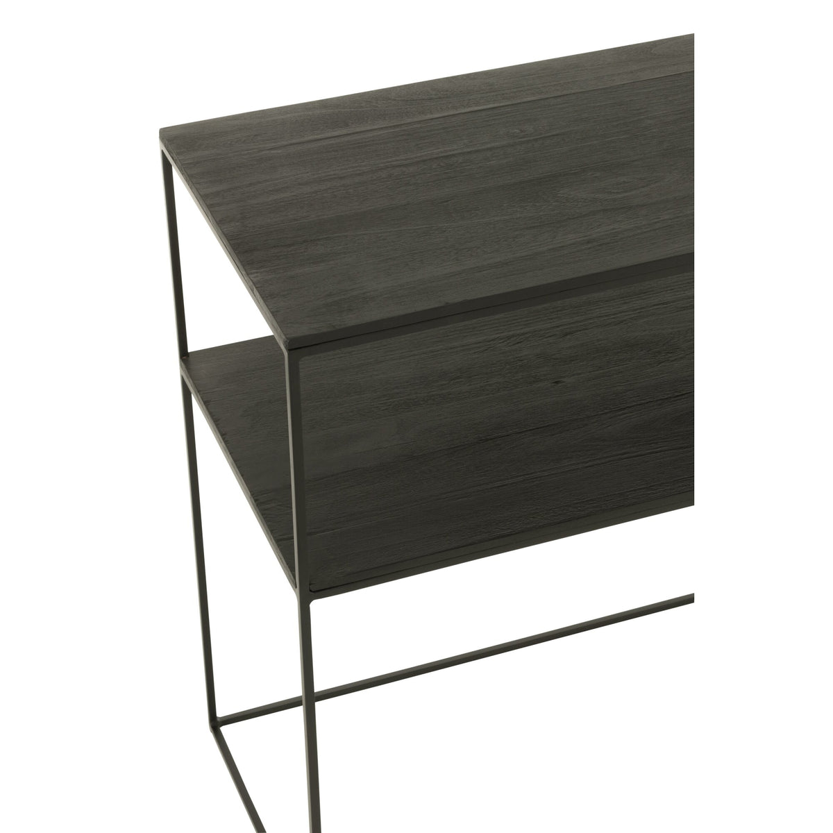 Consola rectangular de madera reciclada/metal negro J-Line