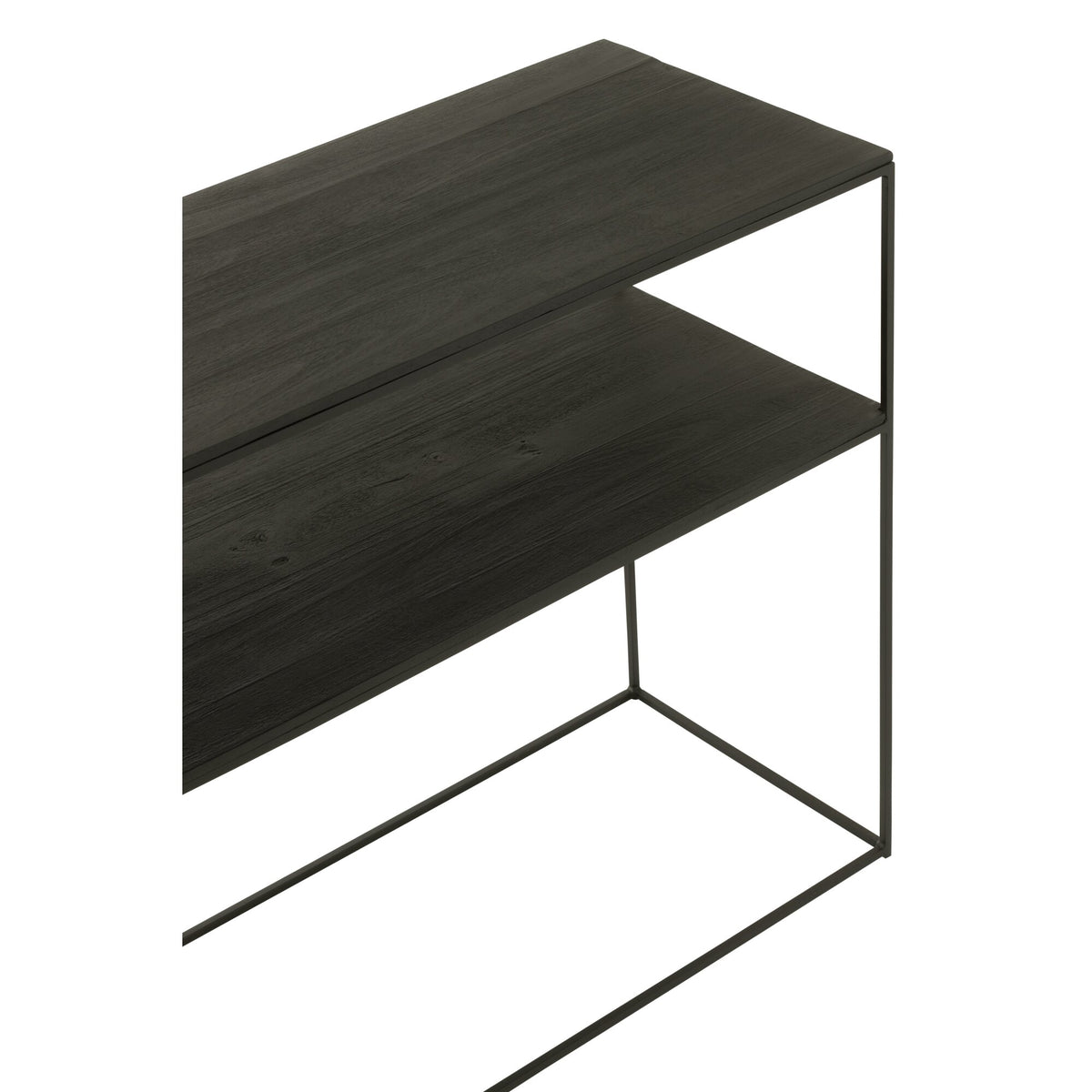 Consola rectangular de madera reciclada/metal negro J-Line