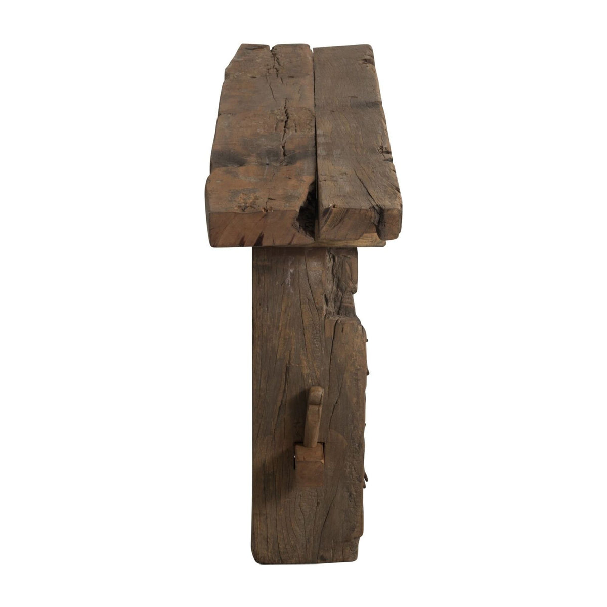 Consola de madera reciclada rústica marrón J-Line