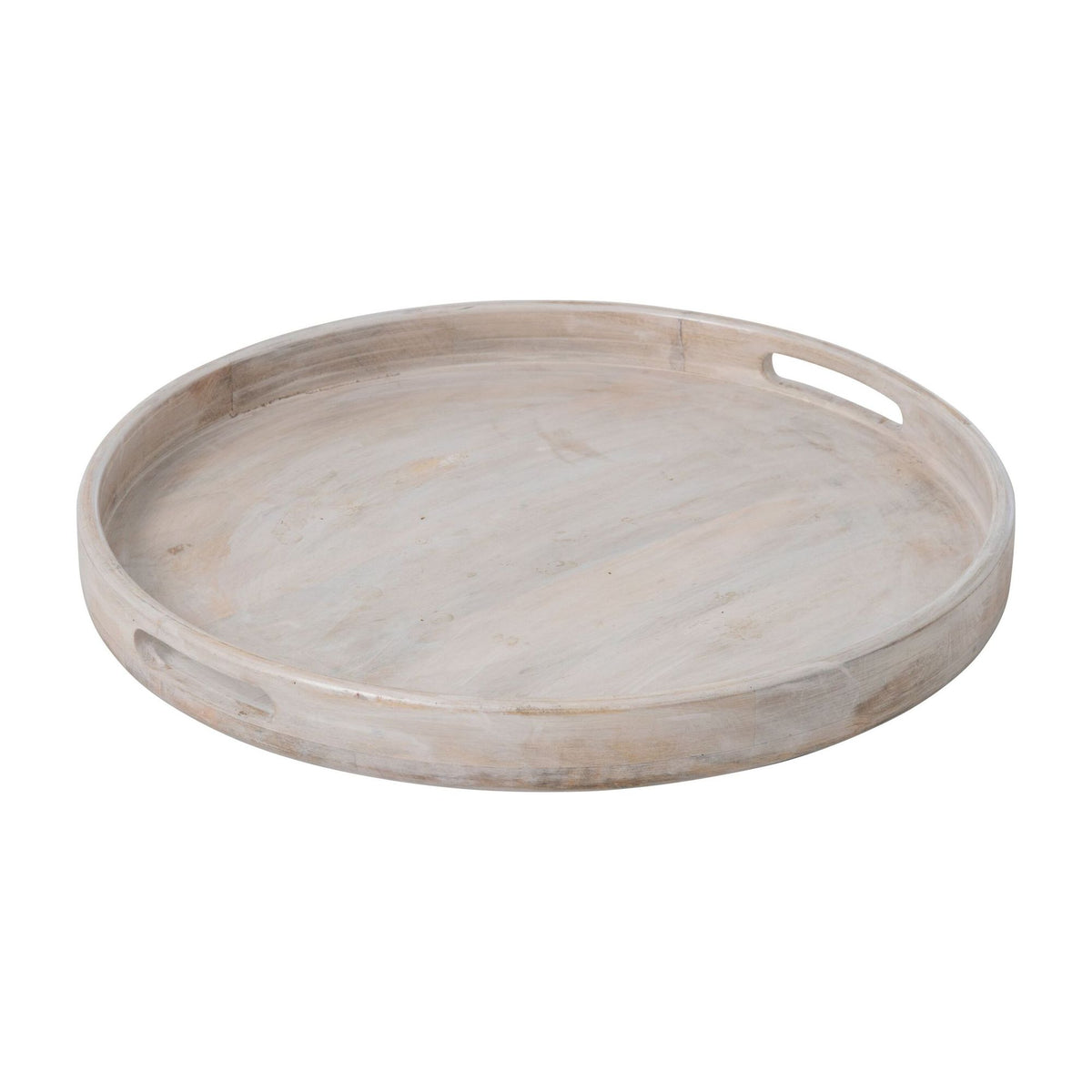 Bandeja de madera de mango blanca J-Line
