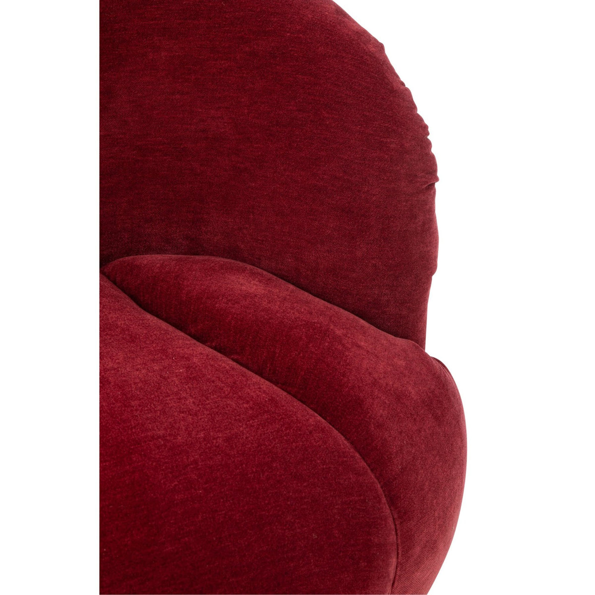 Sillón giratorio de madera contrachapada/tela burdeos J-Line