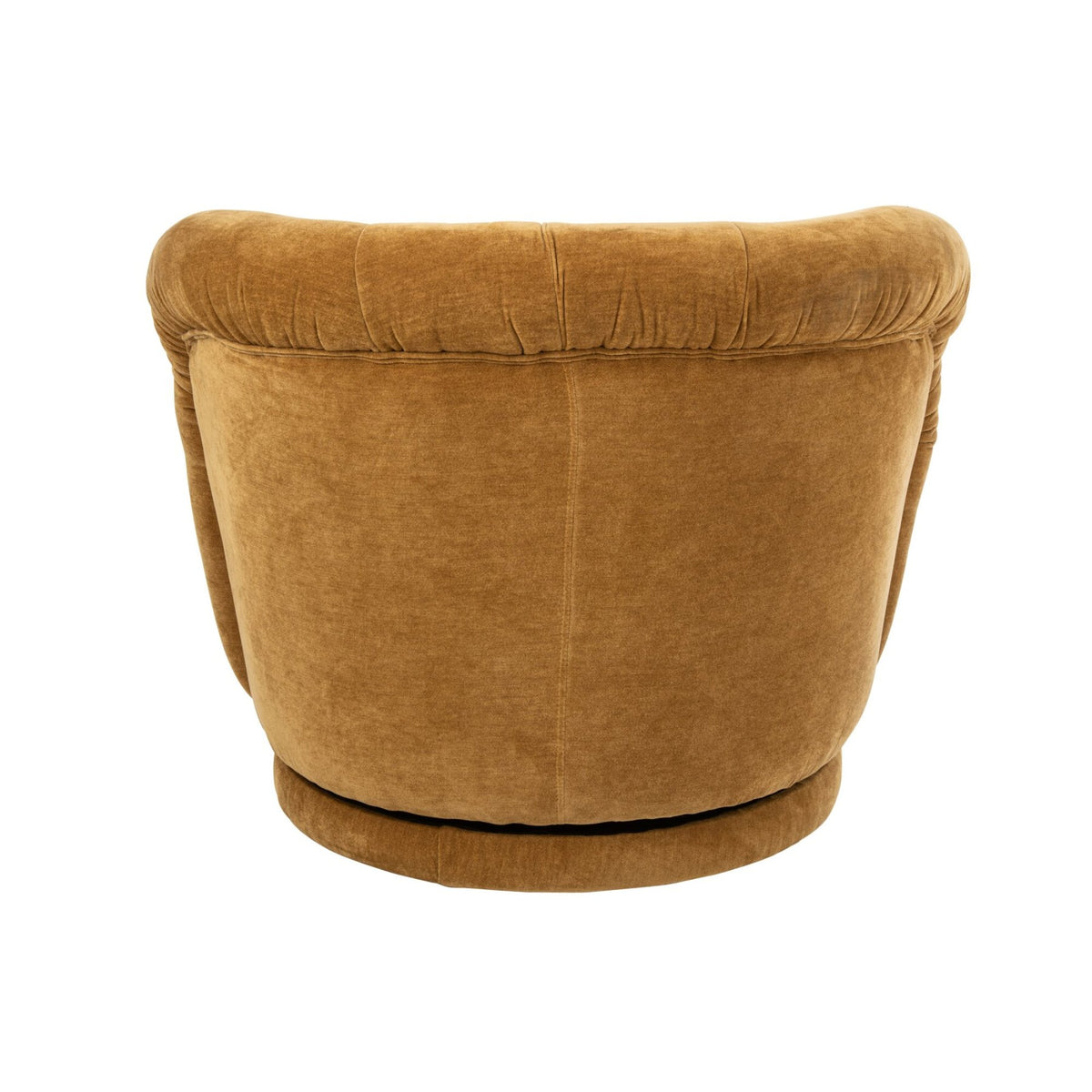 Sillón giratorio de madera contrachapada/tela amarillo mostaza J-Line