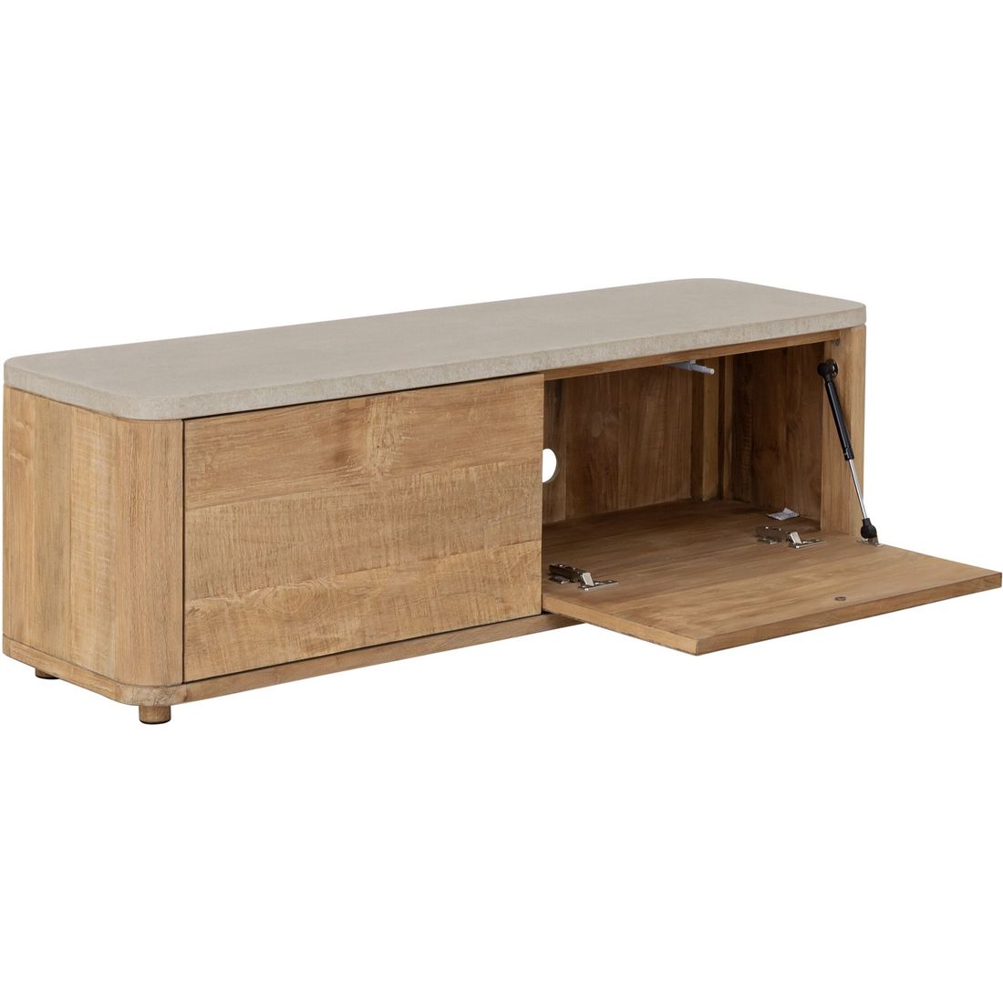 DTP Home Mueble de TV Nova Pequeño con Encimera de Travertino