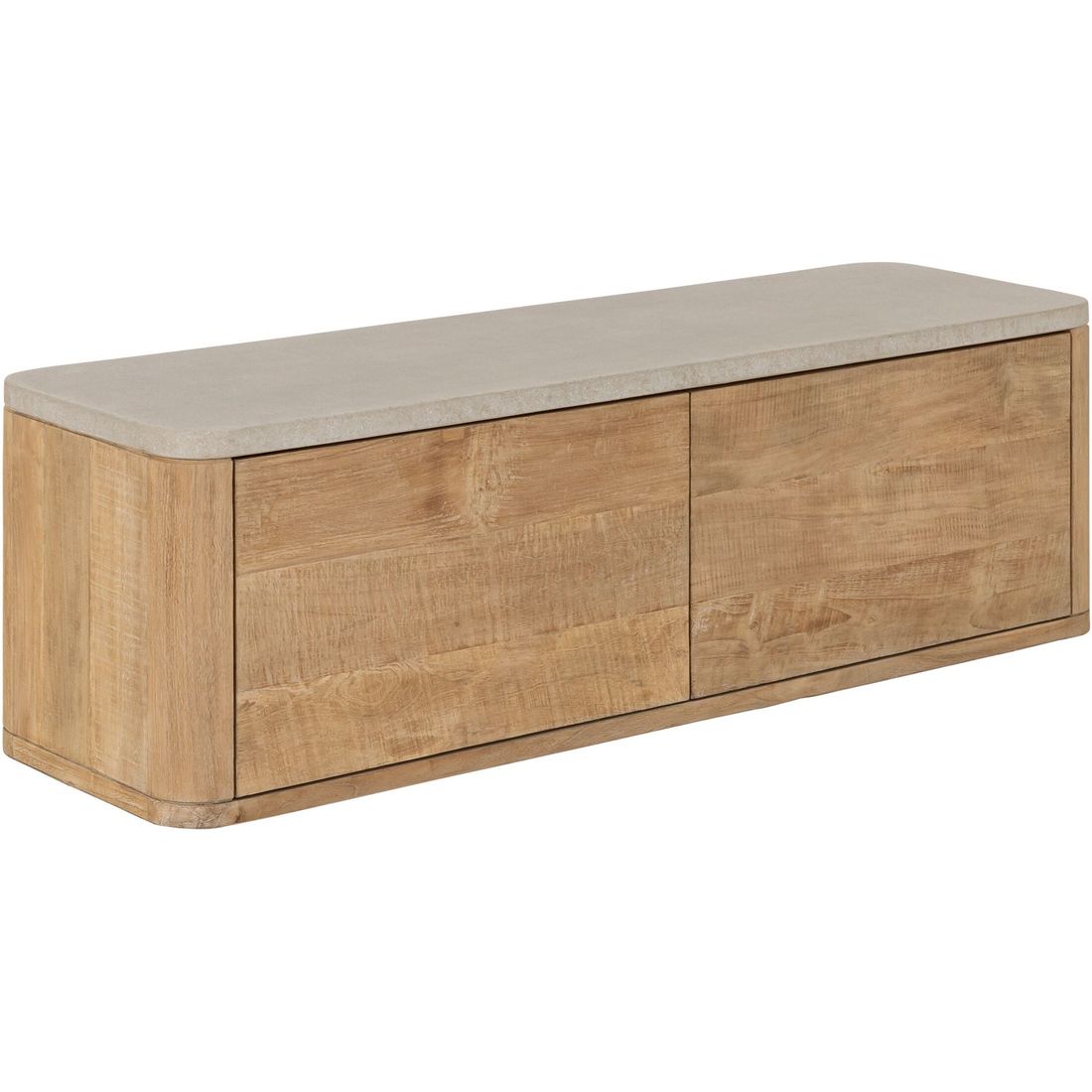 DTP Home Mueble de TV Nova Pequeño con Encimera de Travertino