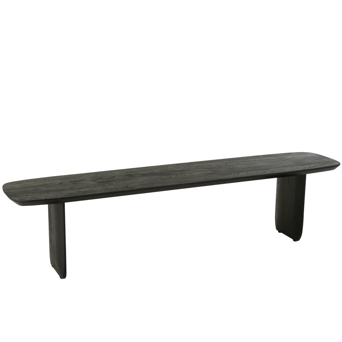 Banco de comedor de madera de acacia negro 190 cm J-Line