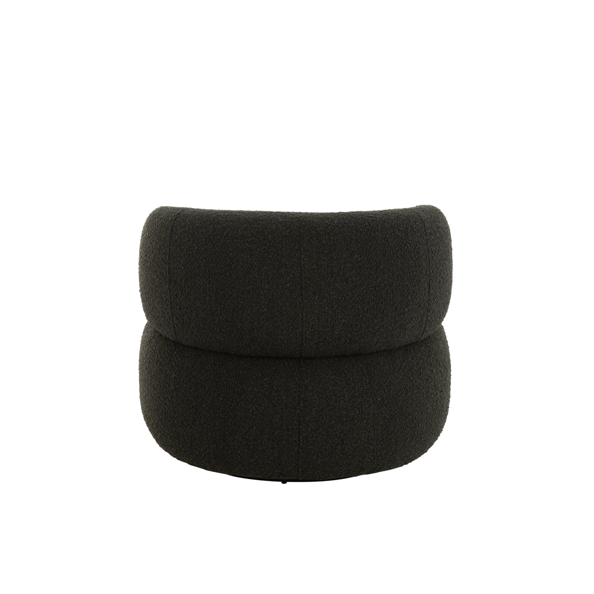Sillón Giratorio Redondo De Espuma Negro J-Line