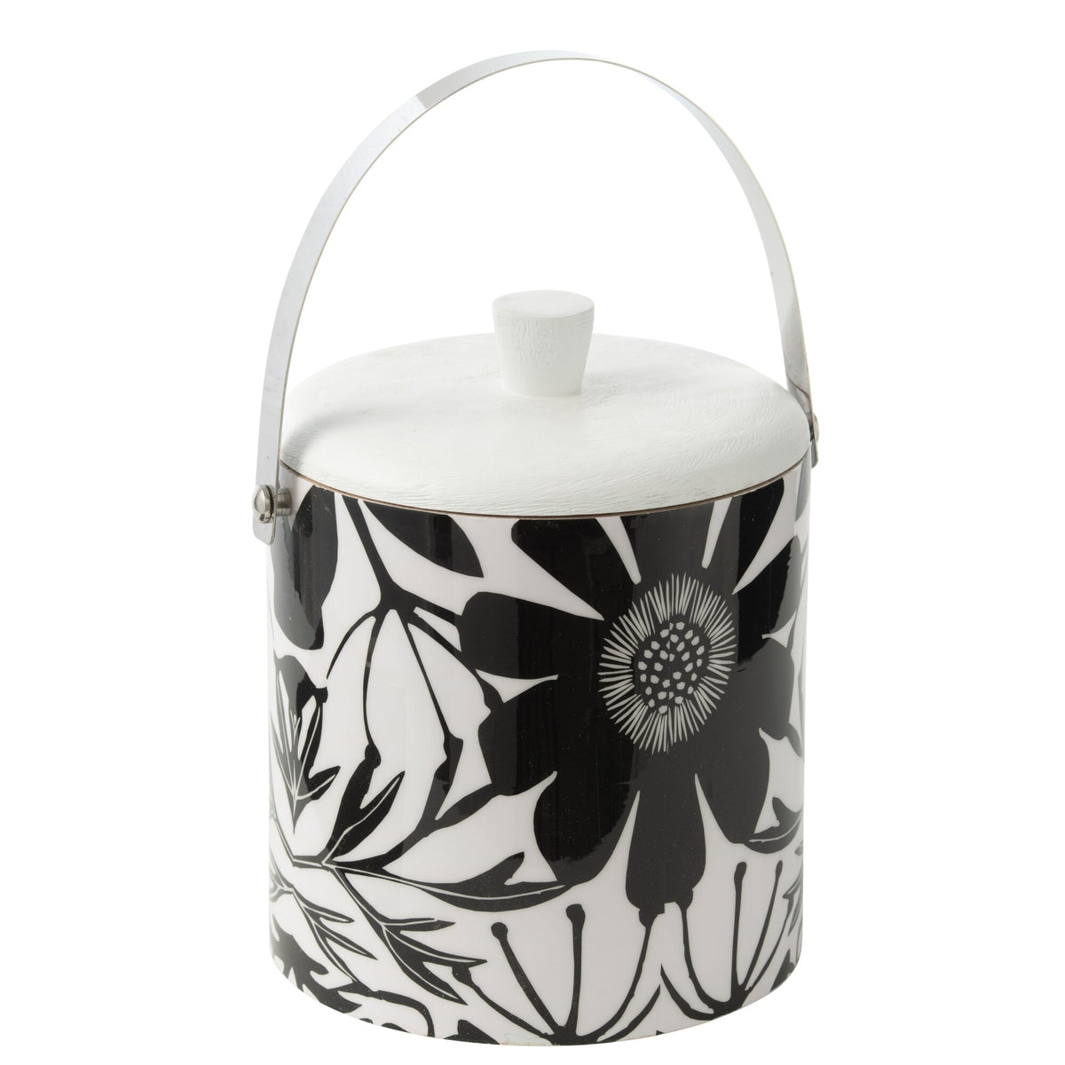 Cubo de hielo para flores Madera de mango Negro/Blanco J-Line