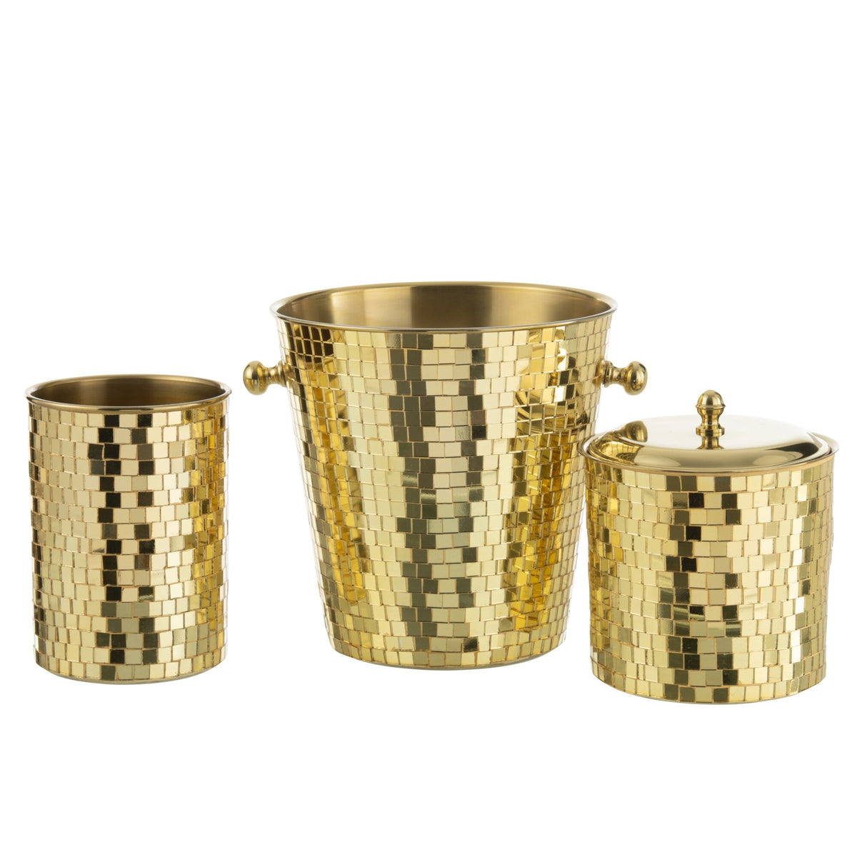 Cubo de hielo Mosaico Acero Inoxidable Dorado J-Line