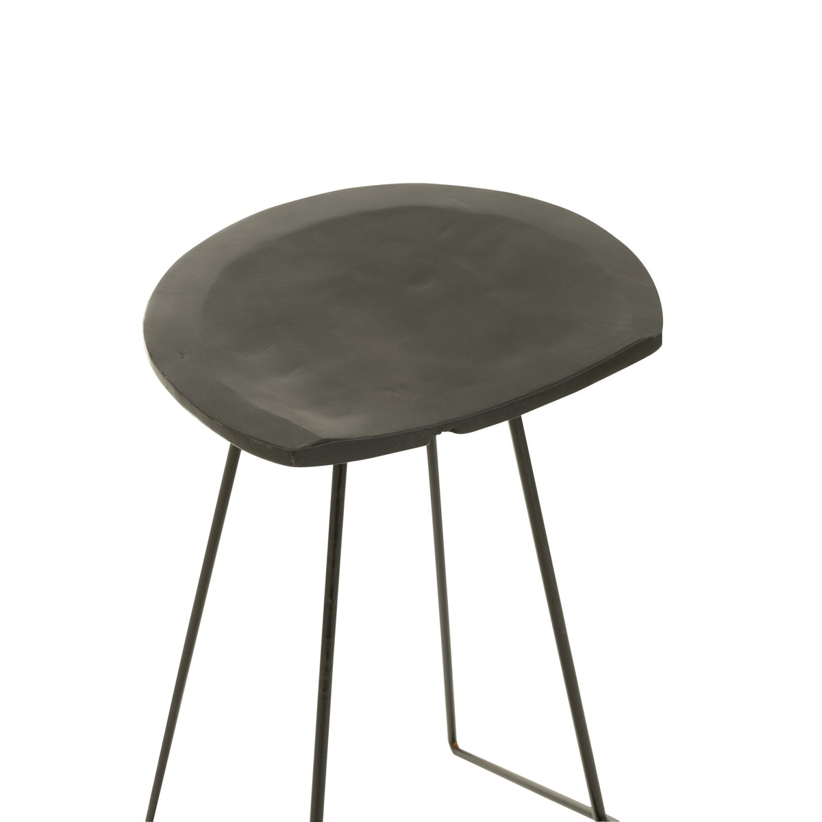 Taburete de bar J-Line Madera de teca/Hierro negro