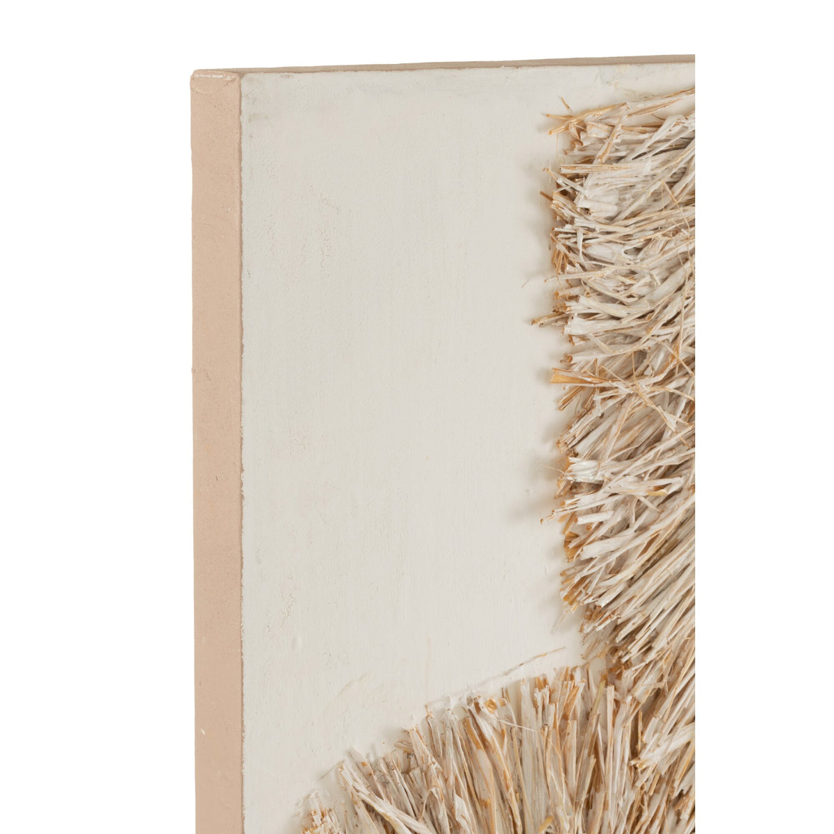 Decoración de pared Ibiza lienzo pintura crema blanco set de 2 J-Line
