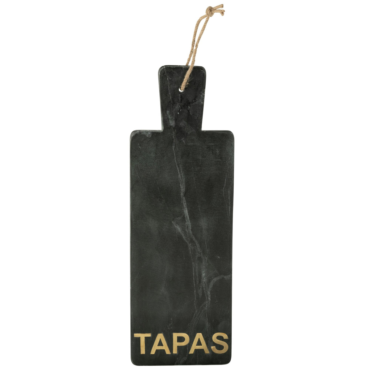 Tabla de Queso Rectangular Mármol Negro/Color Dorado Grande J-line