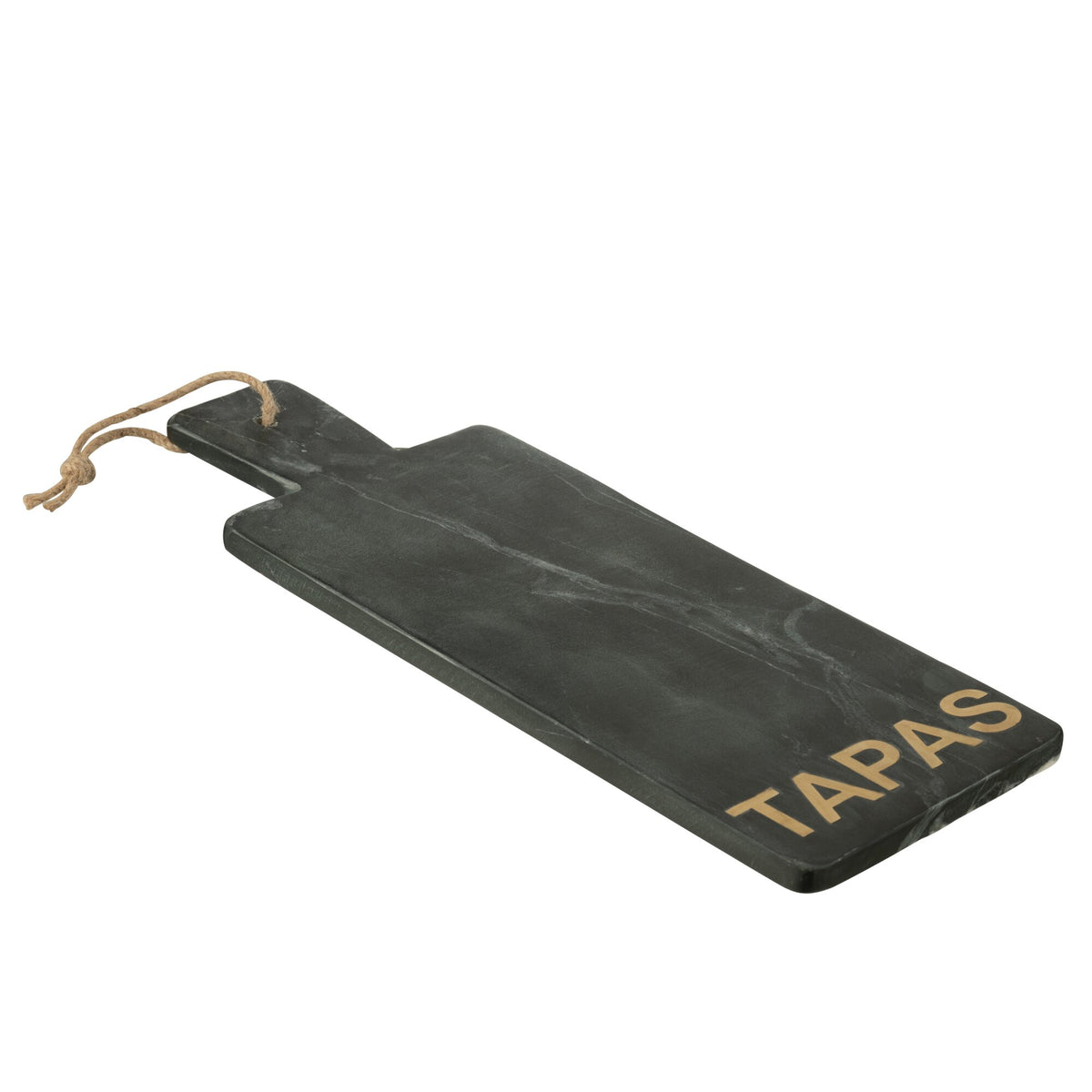 Tabla de Queso Rectangular Mármol Negro/Color Dorado Grande J-line