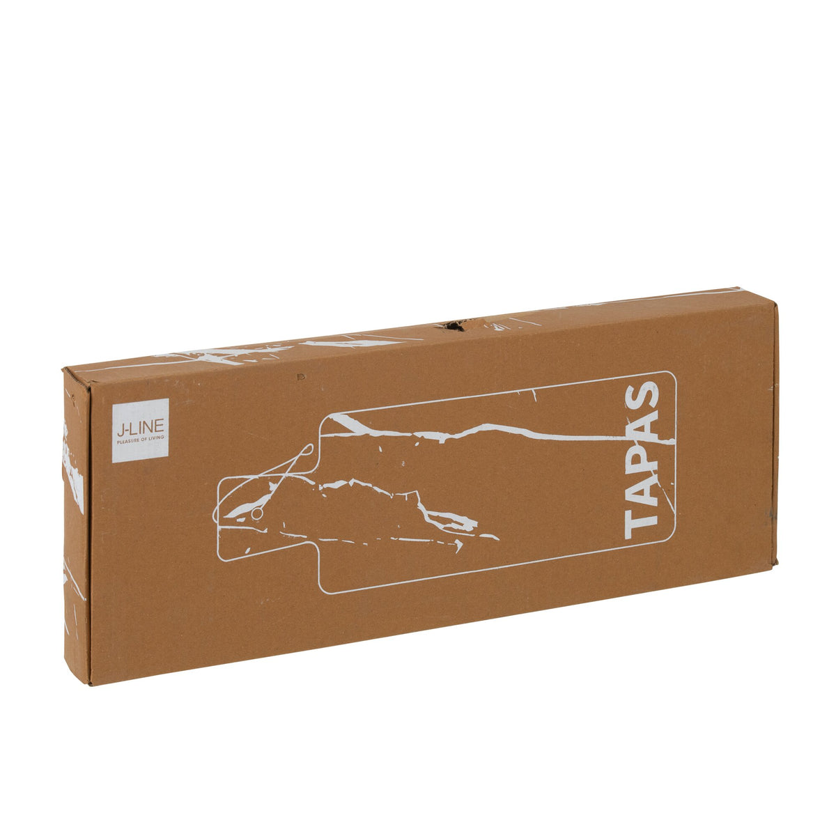 Tabla de Queso Rectangular Mármol Negro/Color Dorado Grande J-line