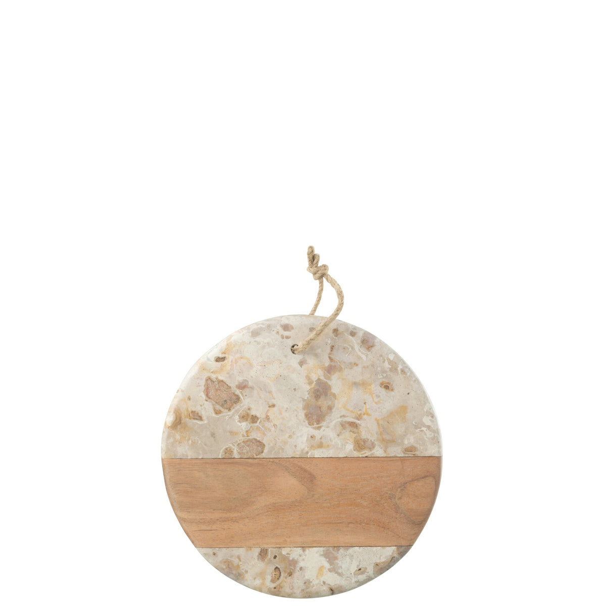 Tabla de Queso Redonda de Mármol Beige/Natural J-Line