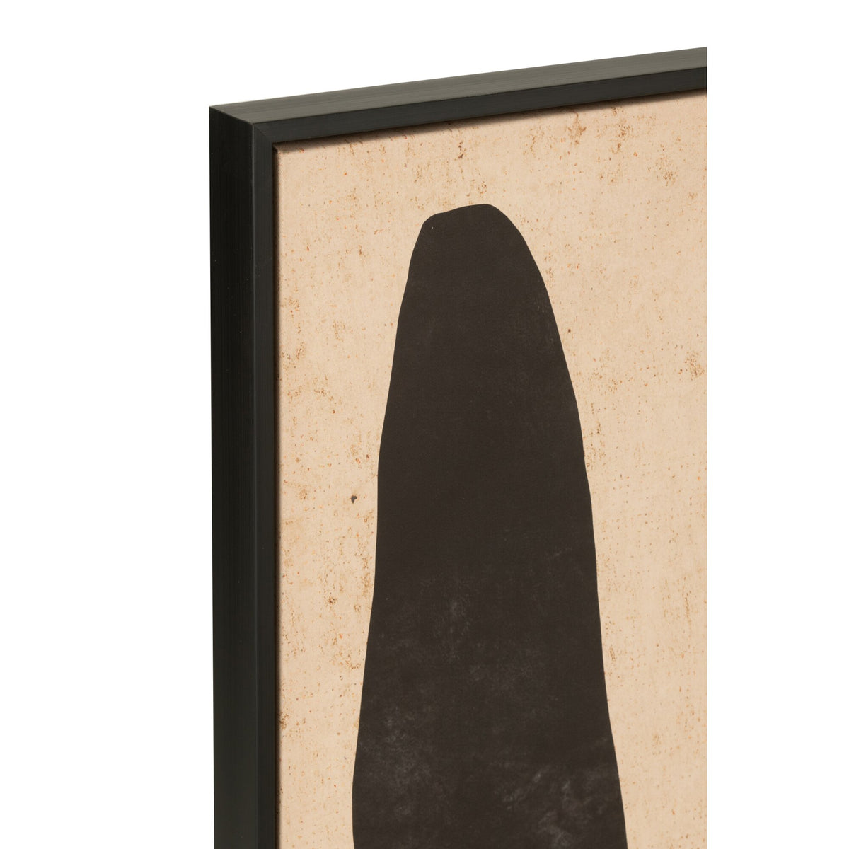 Marco Hoja Abstracta Madera/Lienzo Marrón/Negro J-Line