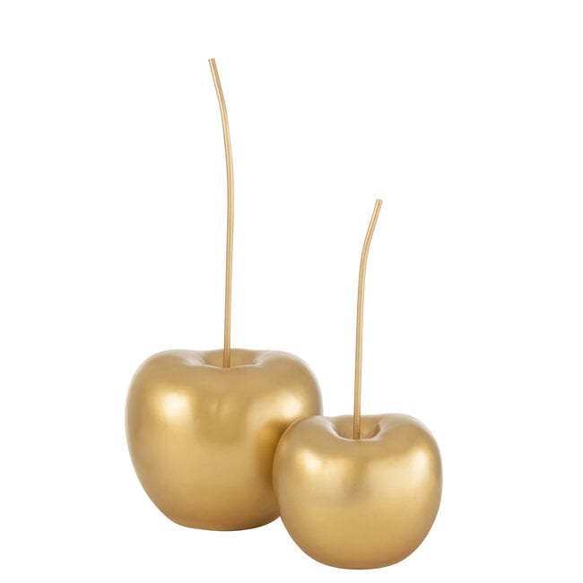 Kers Resine Goud Large 25.5x23x52.5cm - Beeld - J-Line - livinglovely.nl