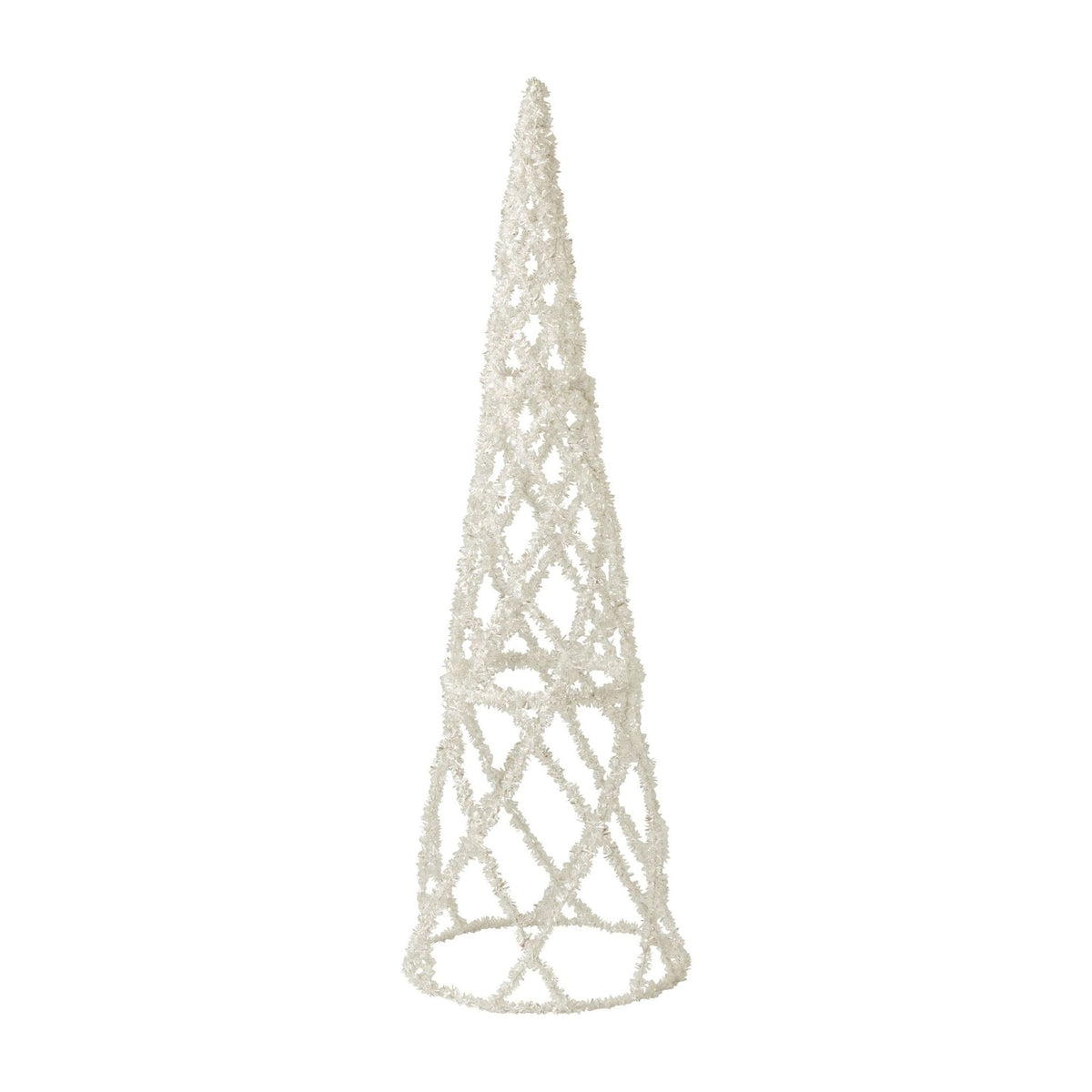 Árbol de Navidad Cónico Dorado Platino Metal Blanco Pequeño H160cm J-Line
