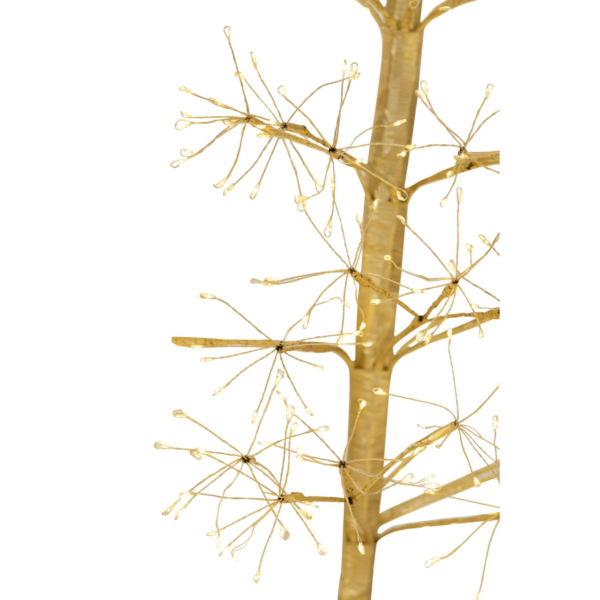 Kerstboom Led Warm Witte Lichten Ijzer Goudkleurig Large H180cm van J-Line, in een feestelijk gestylede setting