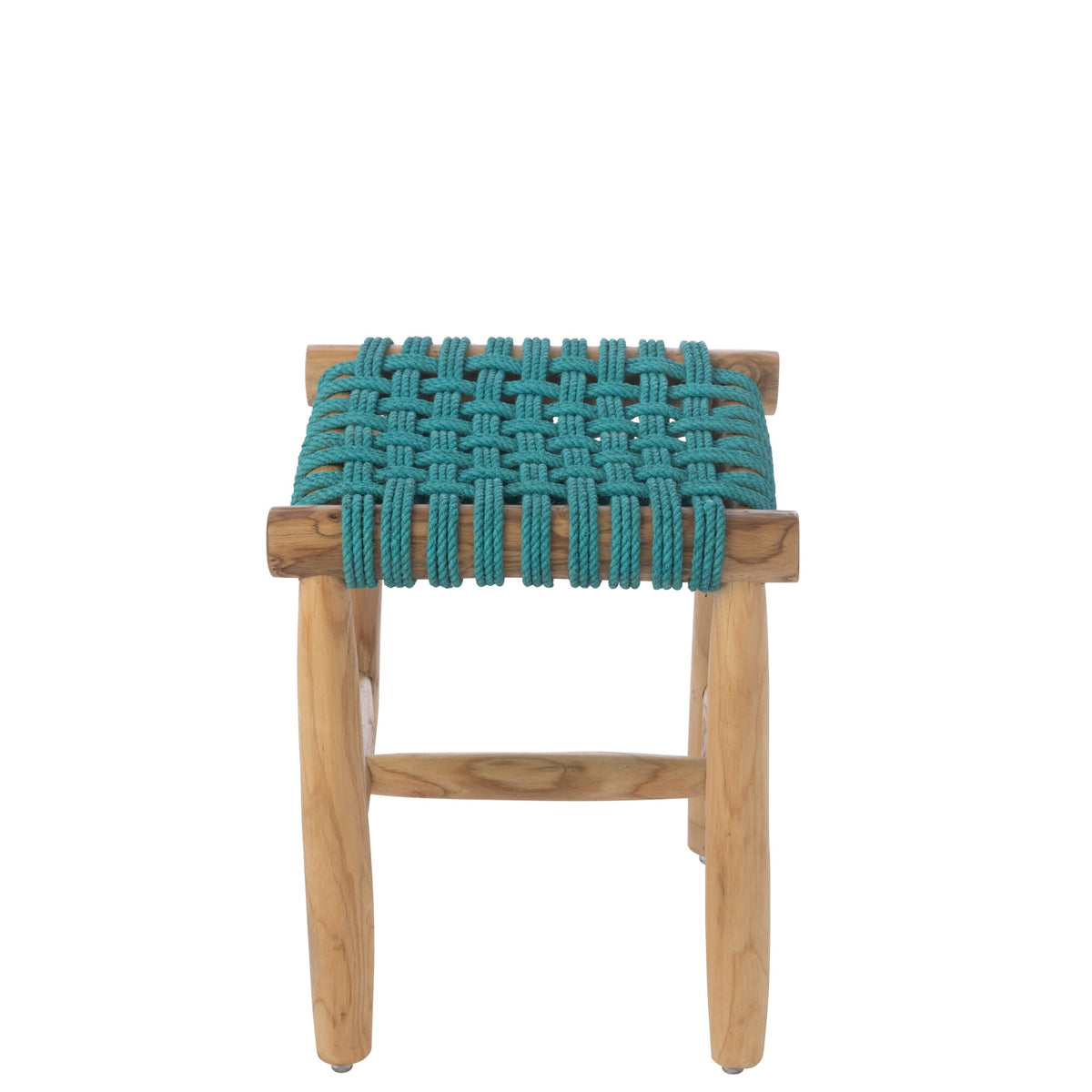 Taburete de madera de teca turquesa J-Line